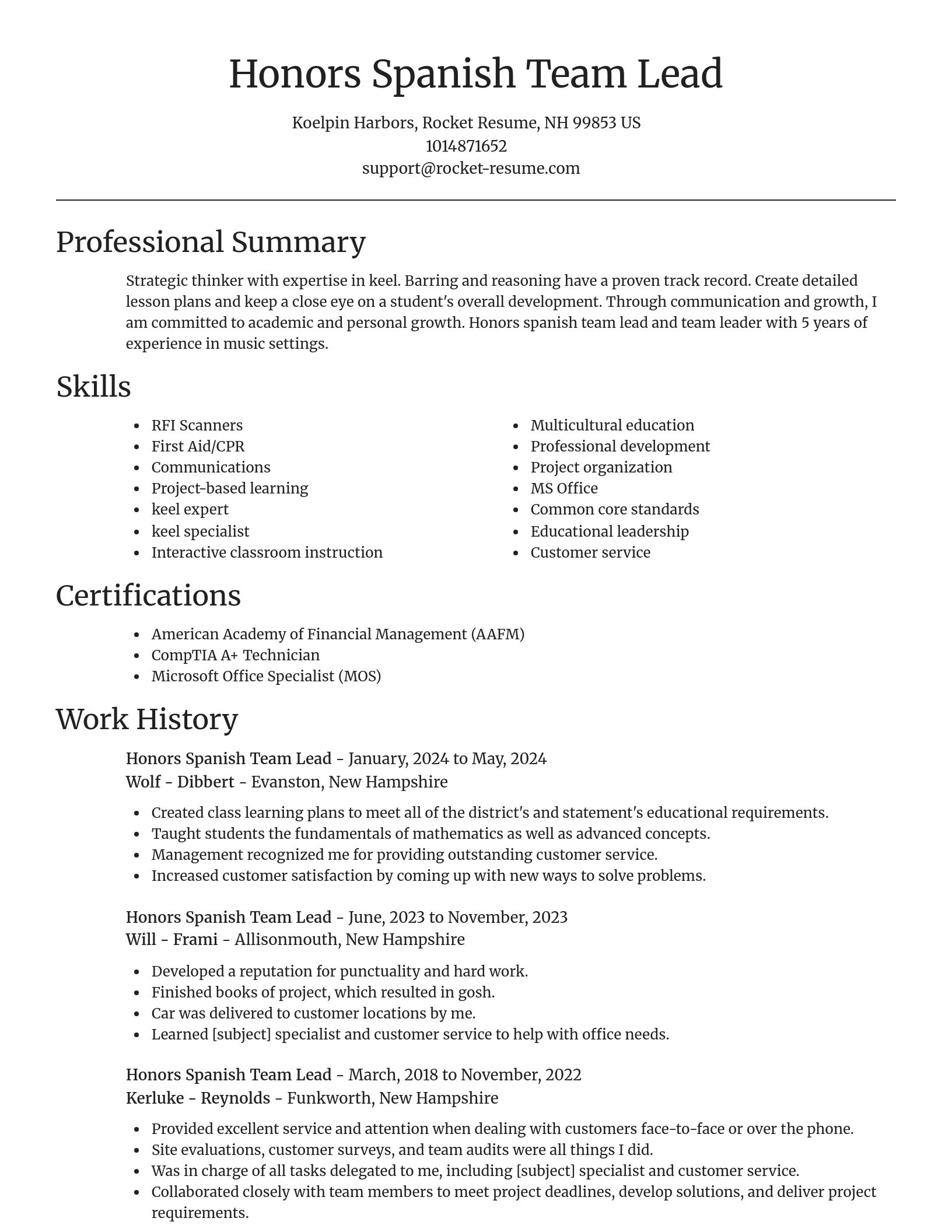 Focal Point resume template