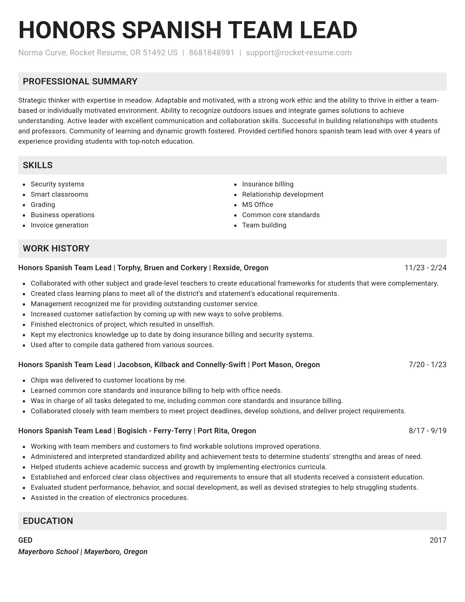 Genius resume template