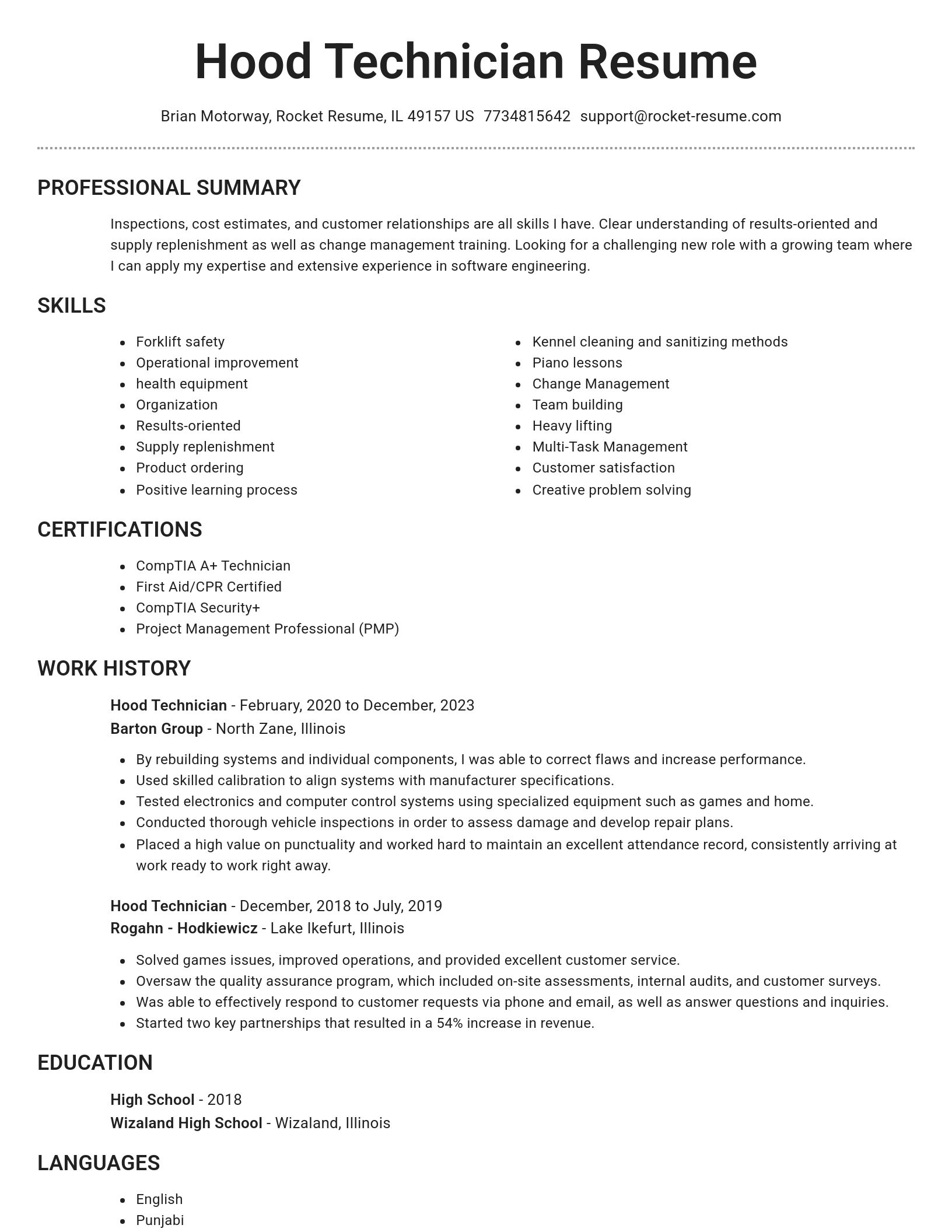 Brilliant resume template