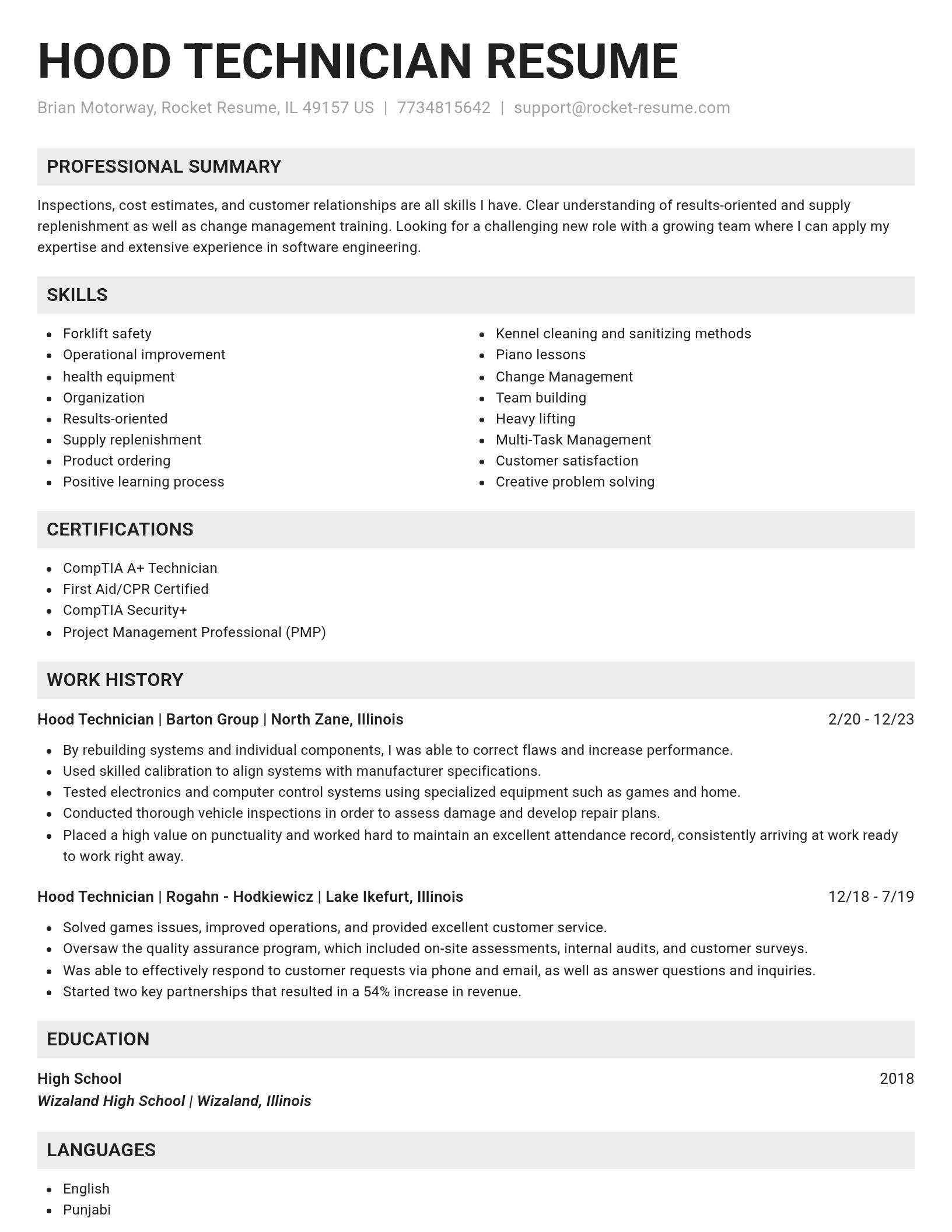 Genius resume template