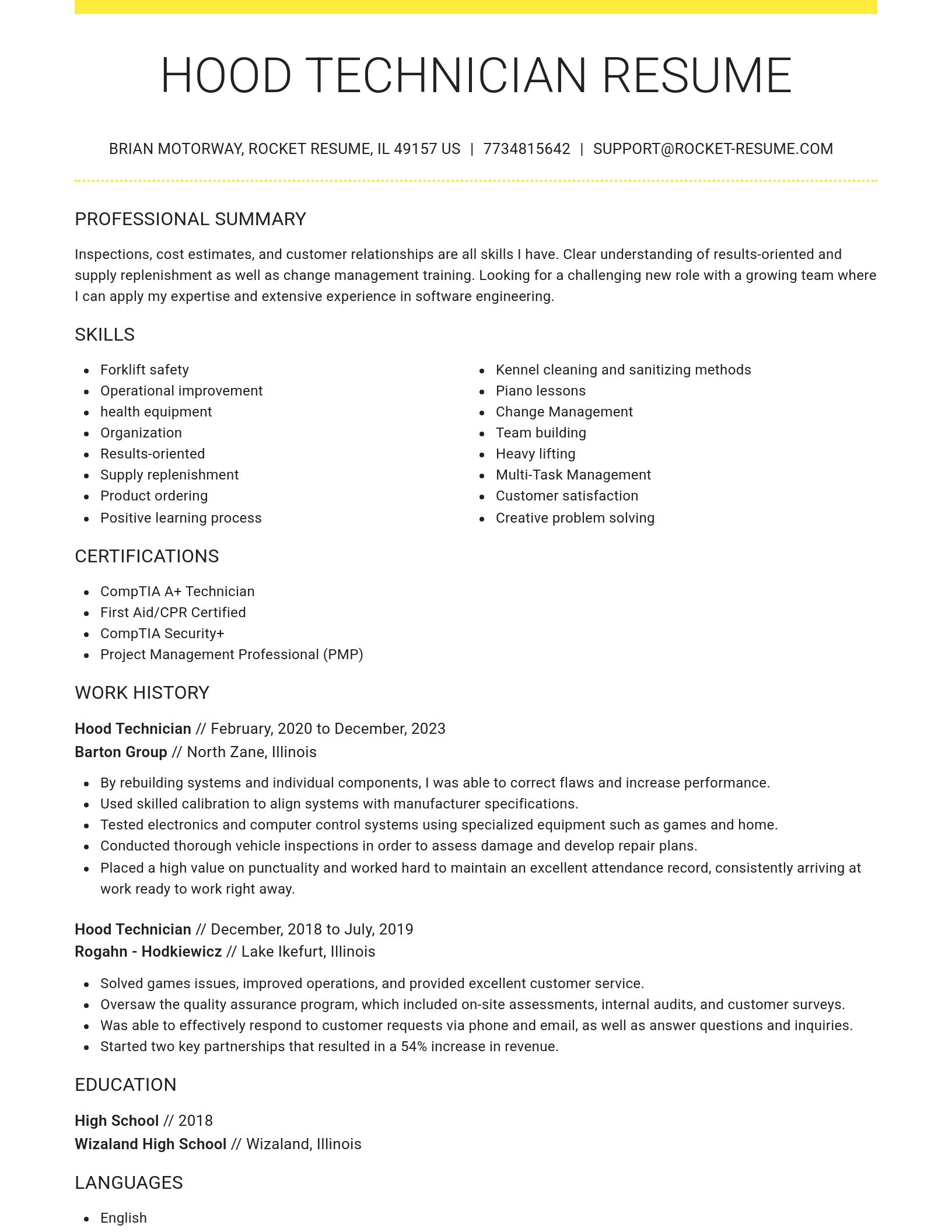 Grand resume template