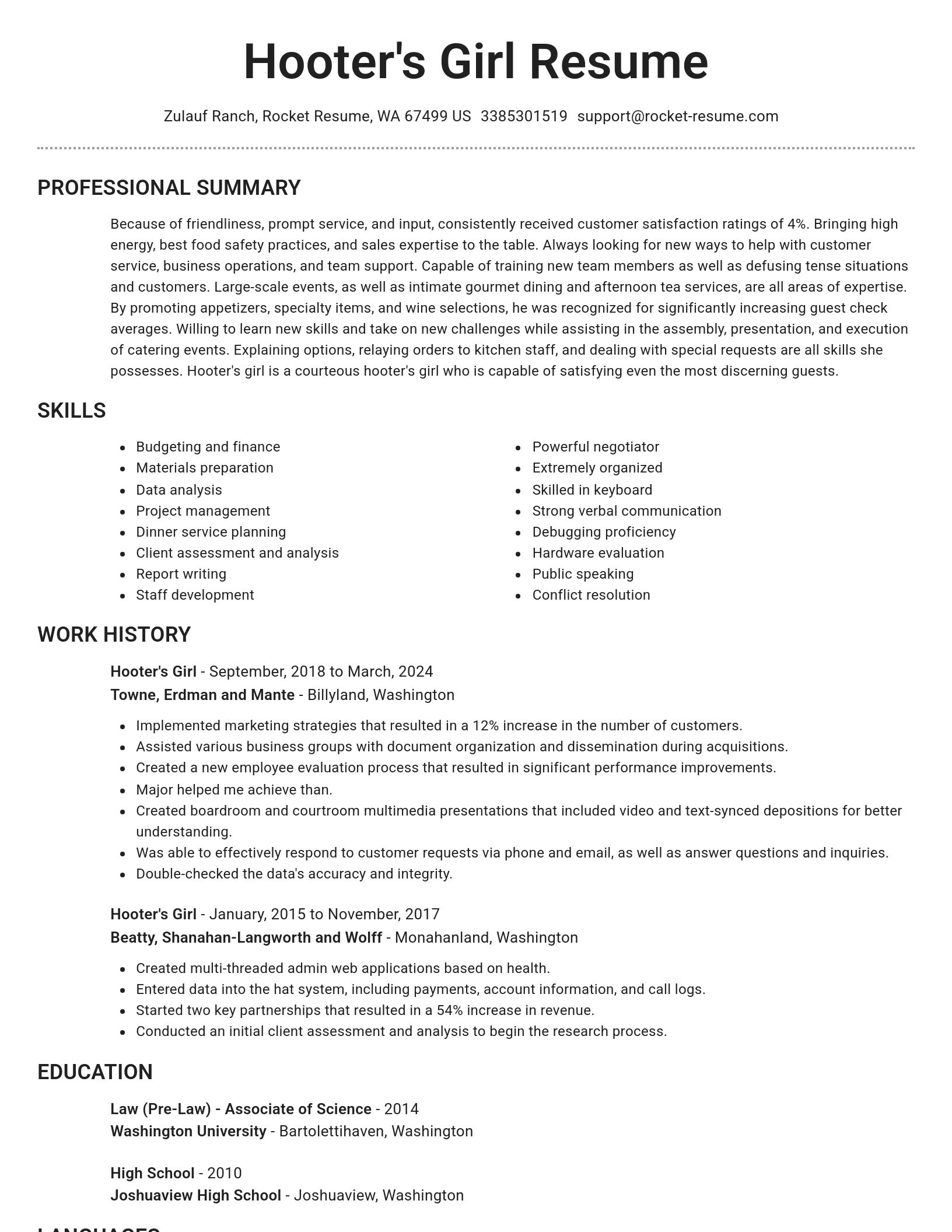 Brilliant resume template
