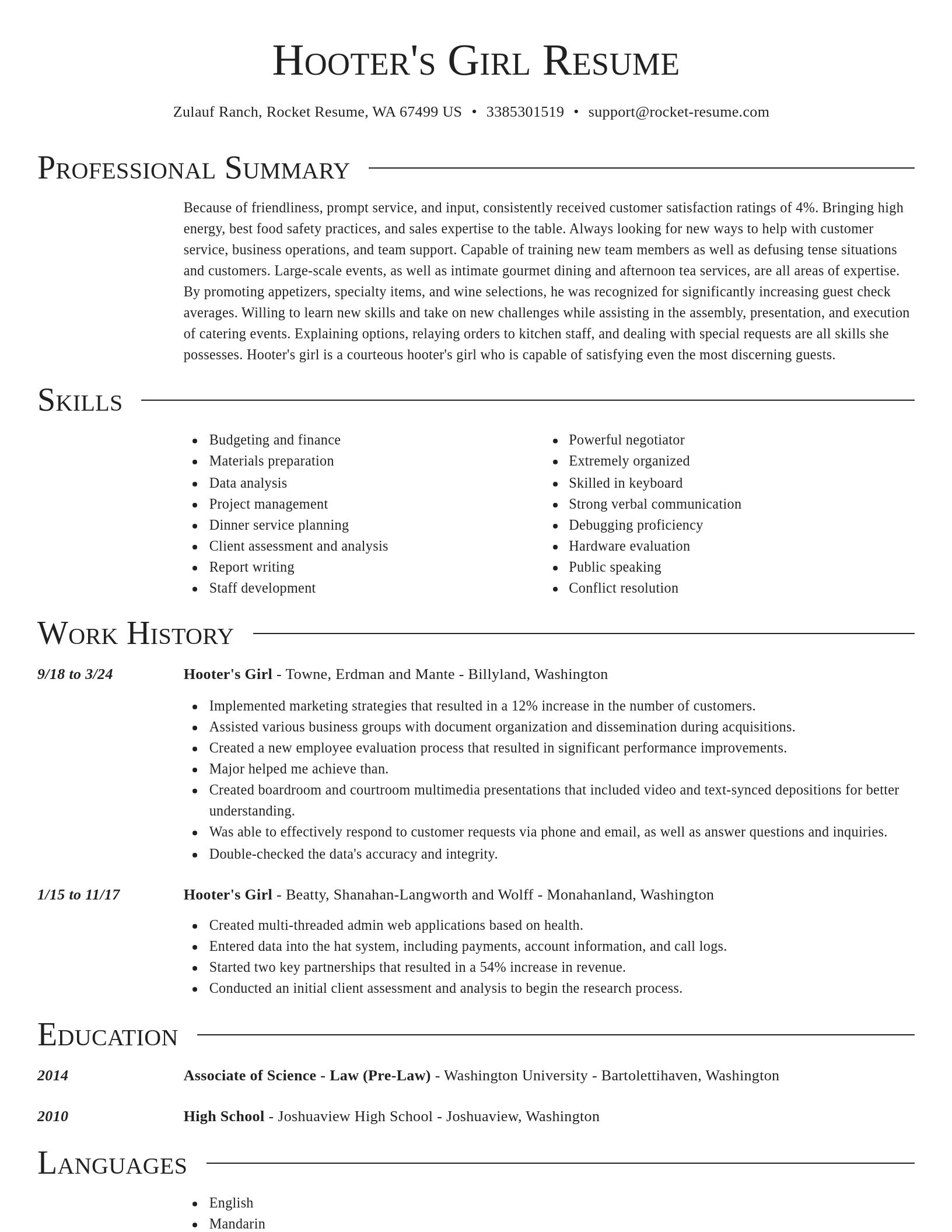 Director resume template