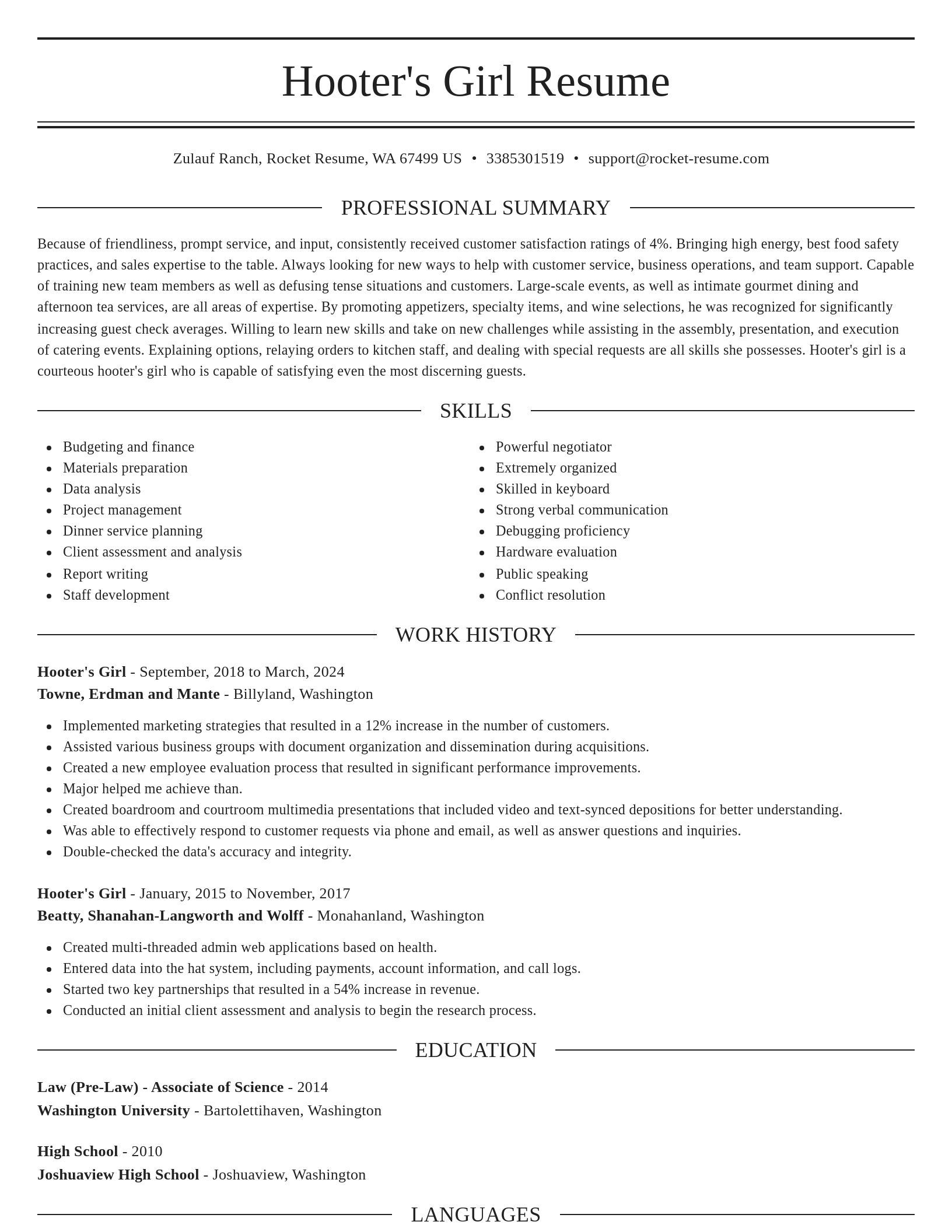 Elegant resume template