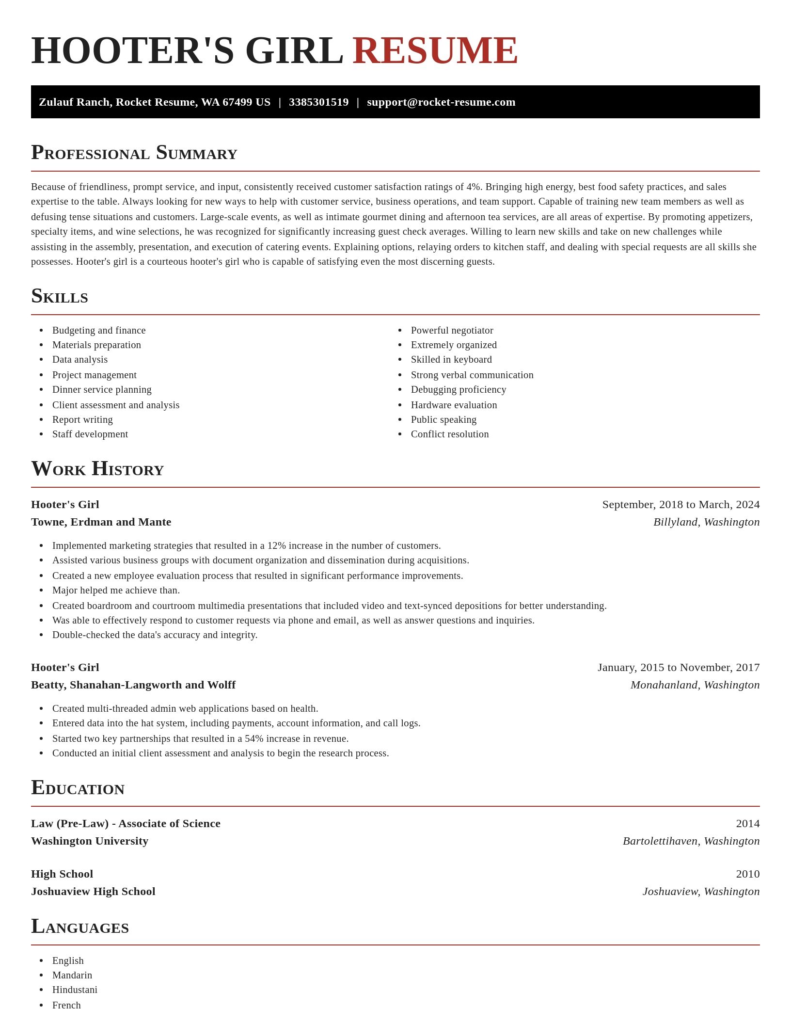 Exquisite resume template