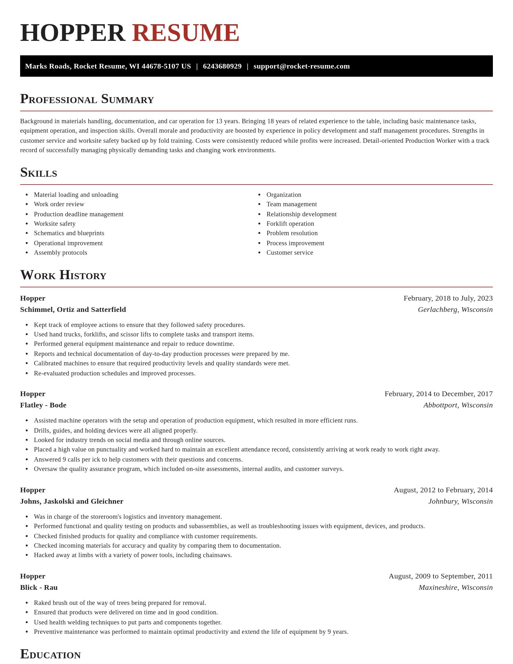 Exquisite resume template