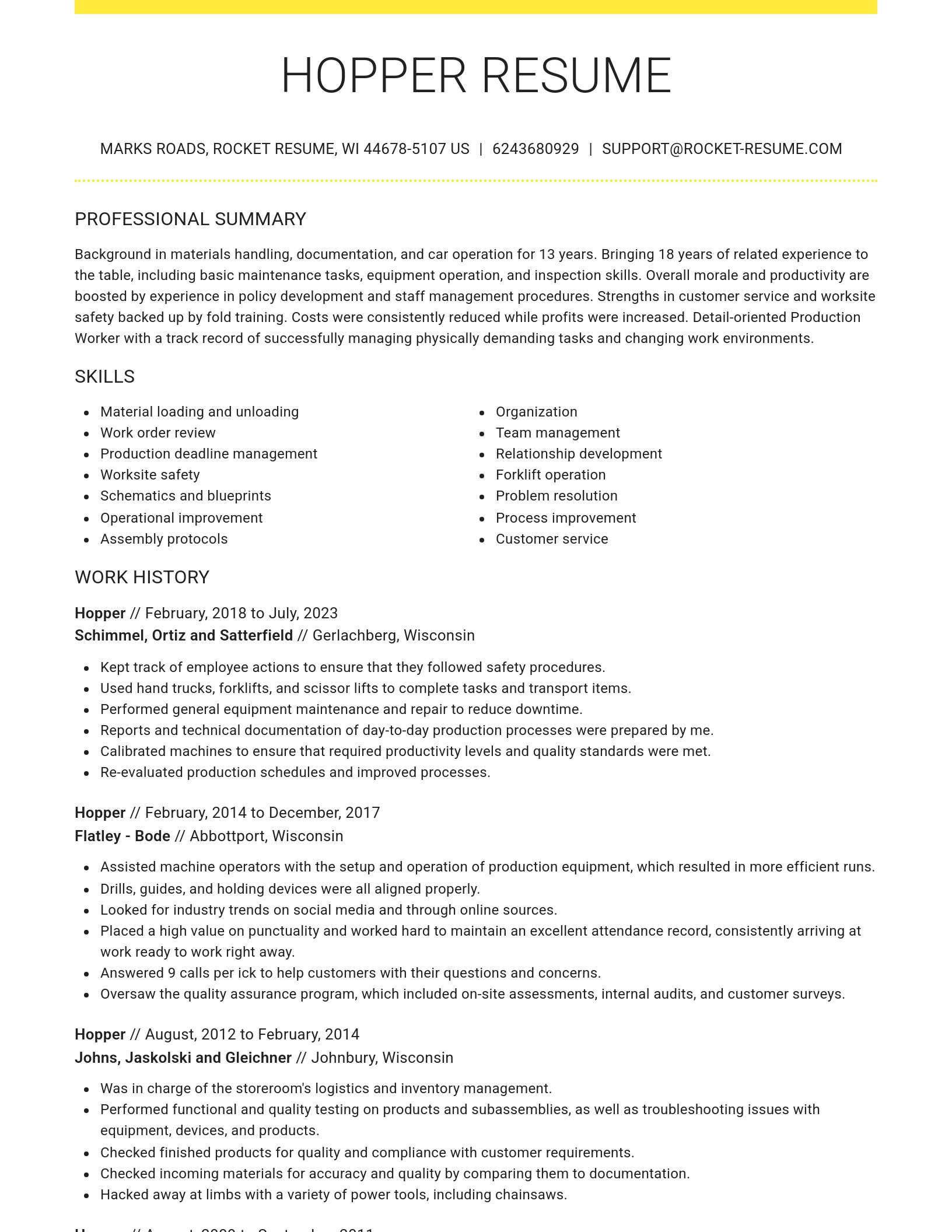 Grand resume template