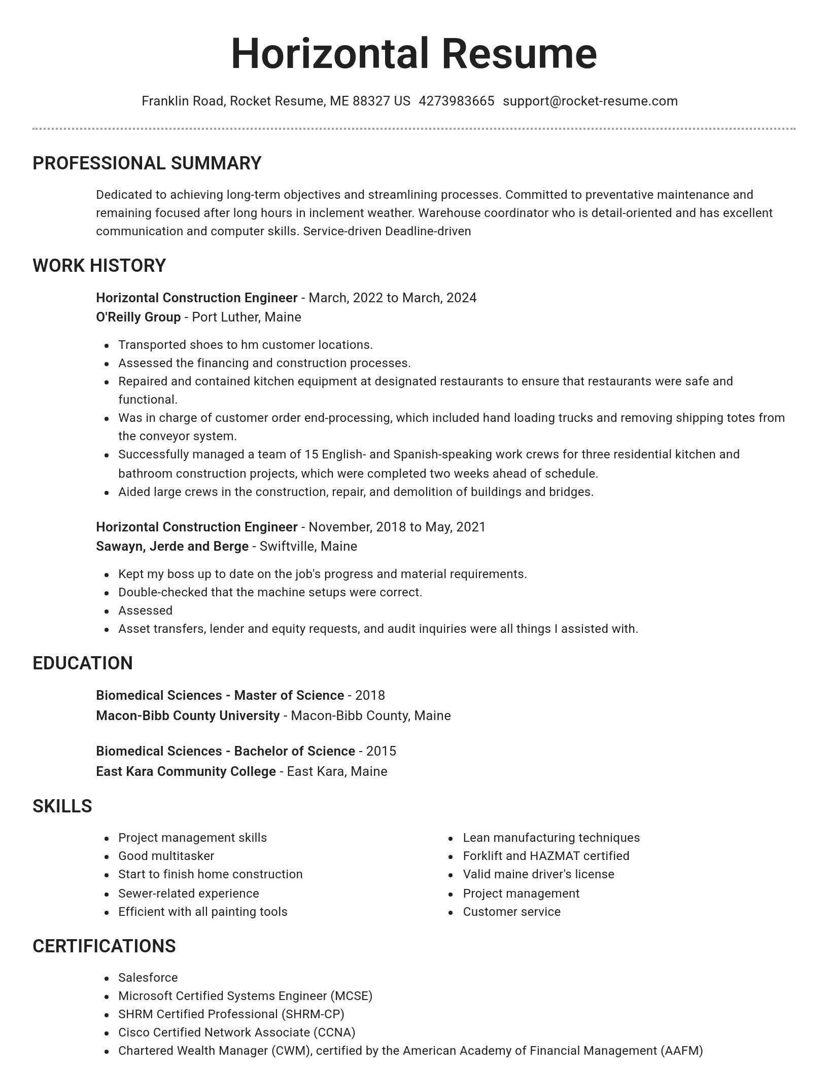 Brilliant resume template