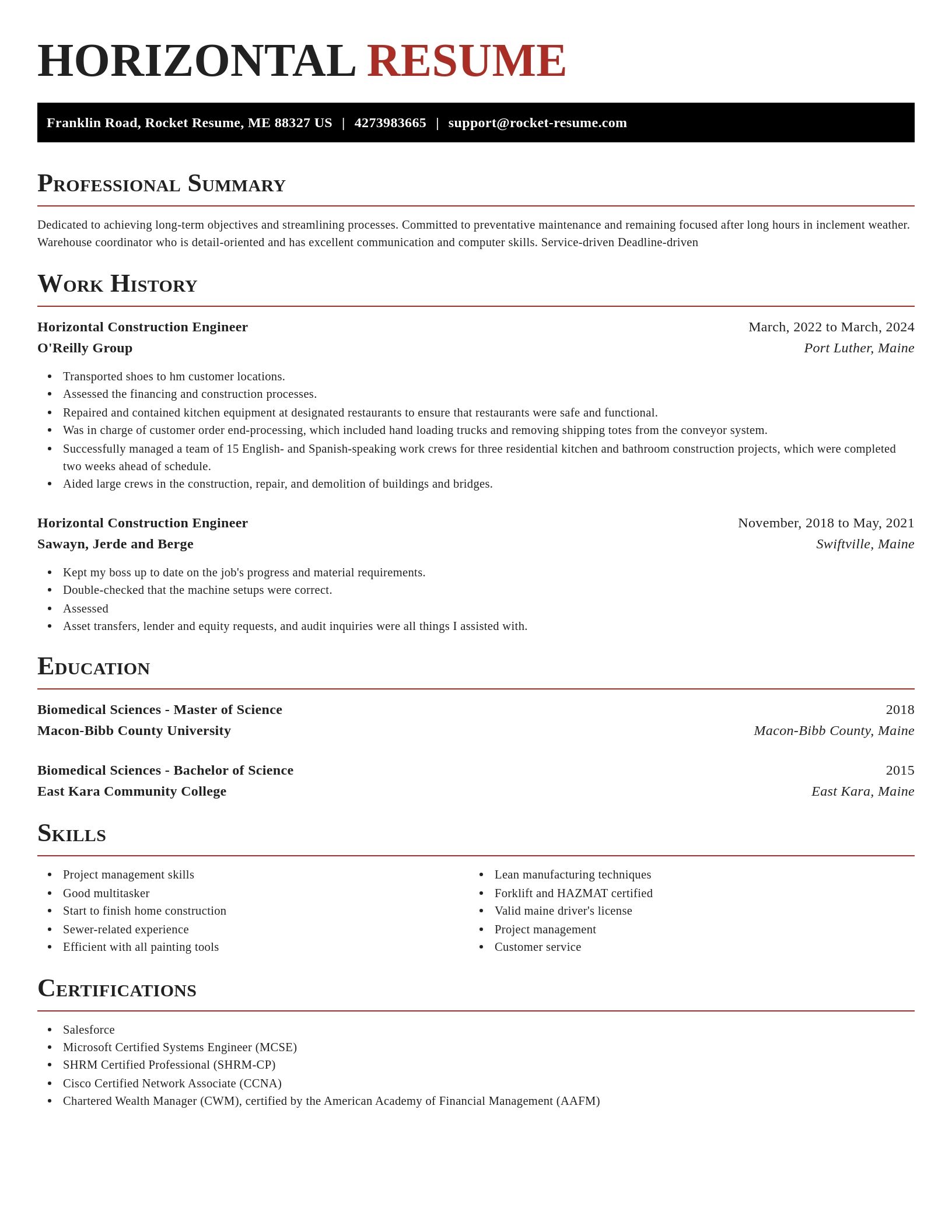 Exquisite resume template