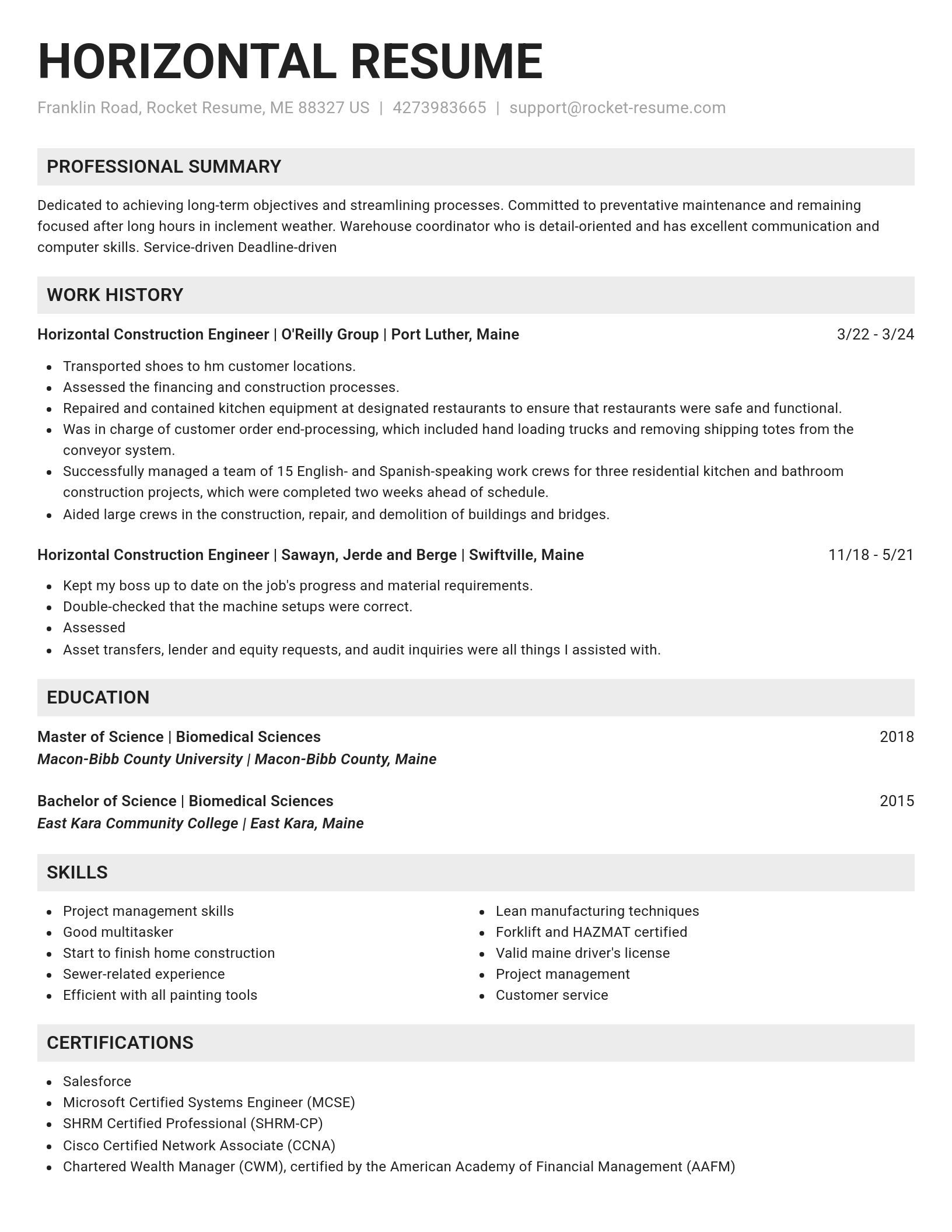 Genius resume template