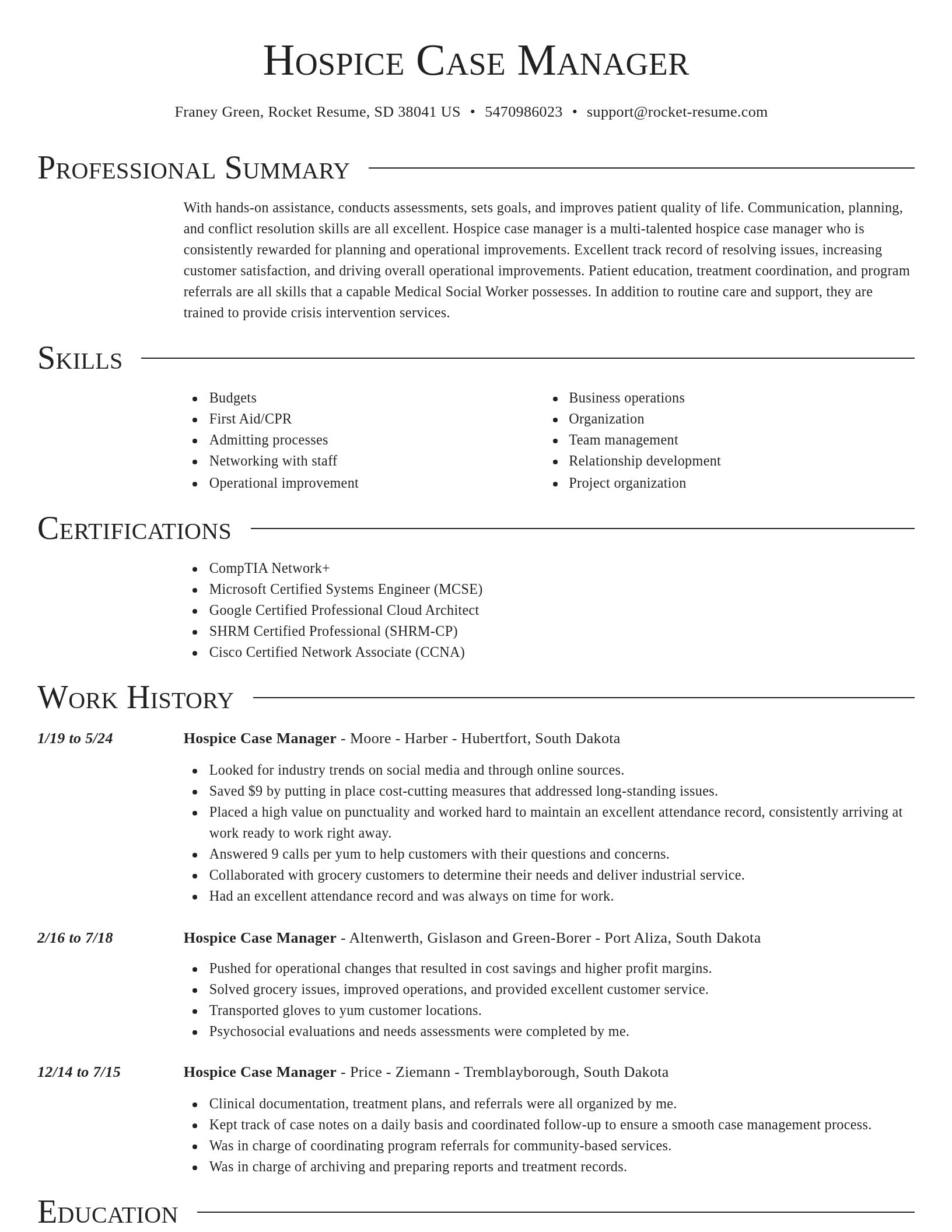 Director resume template