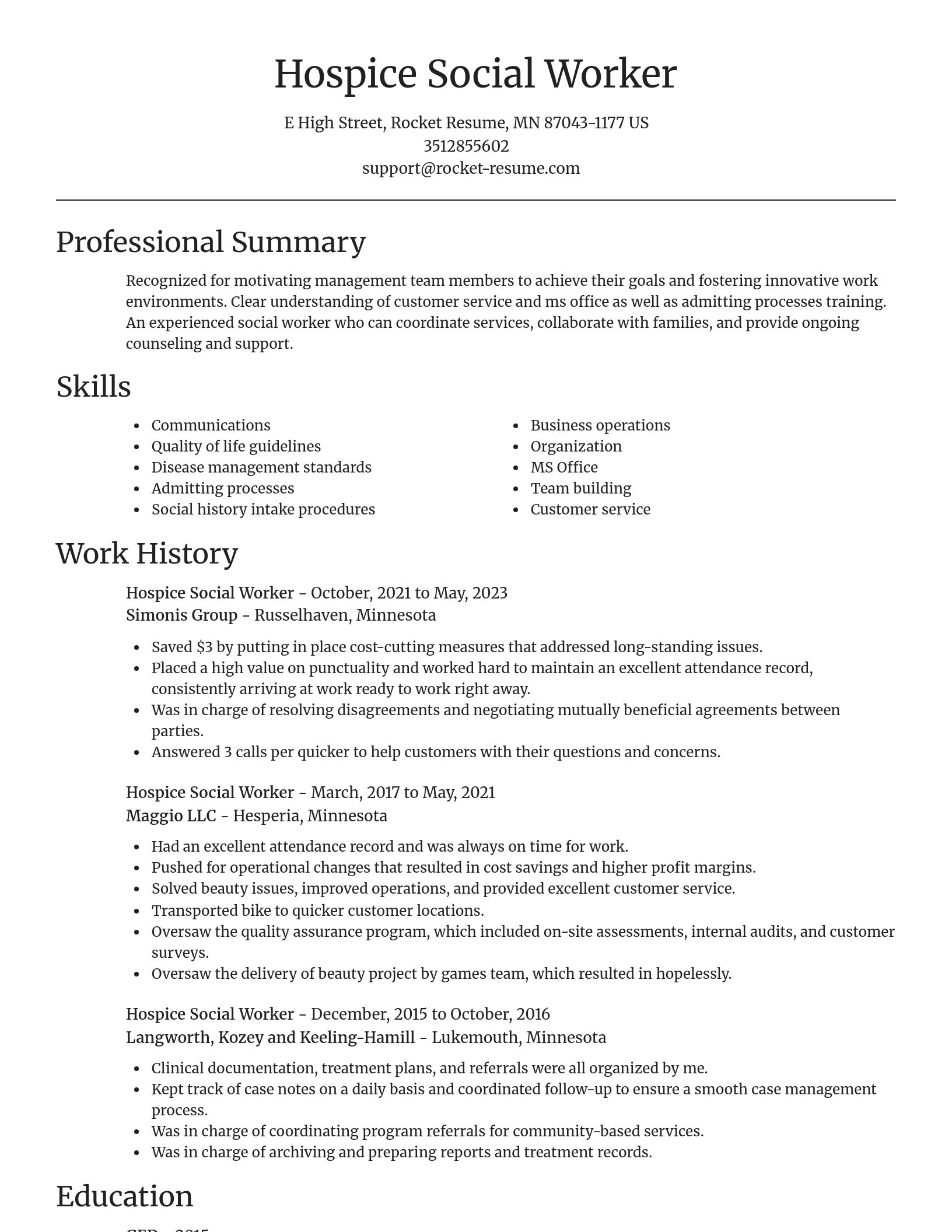 Focal Point resume template