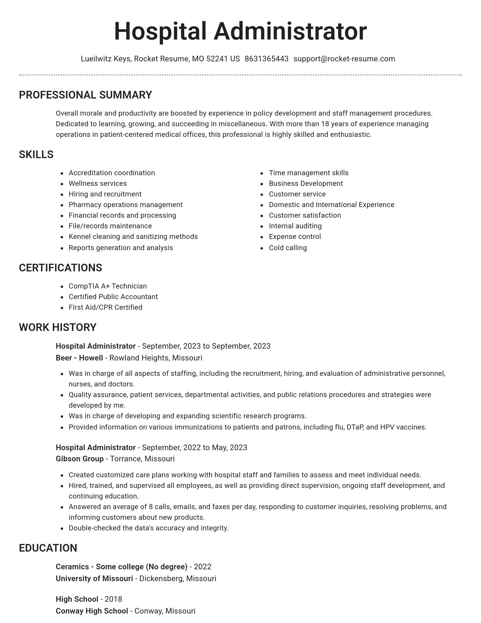 Brilliant resume template