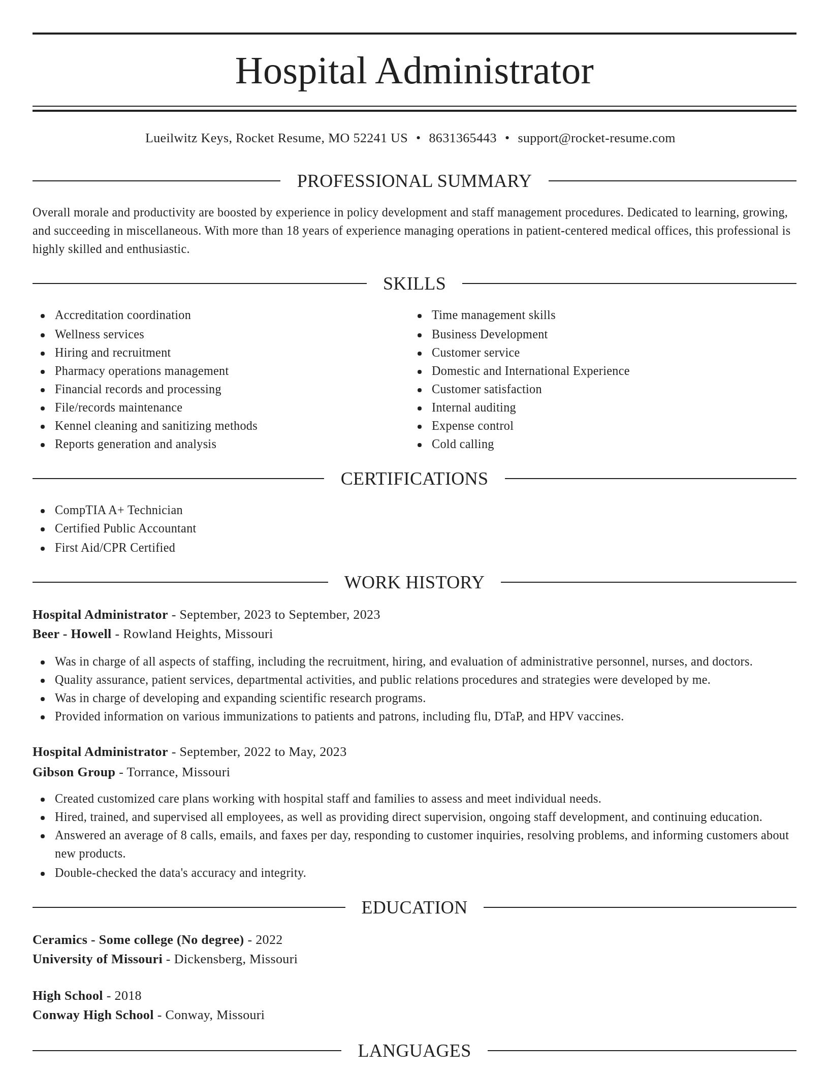 Elegant resume template