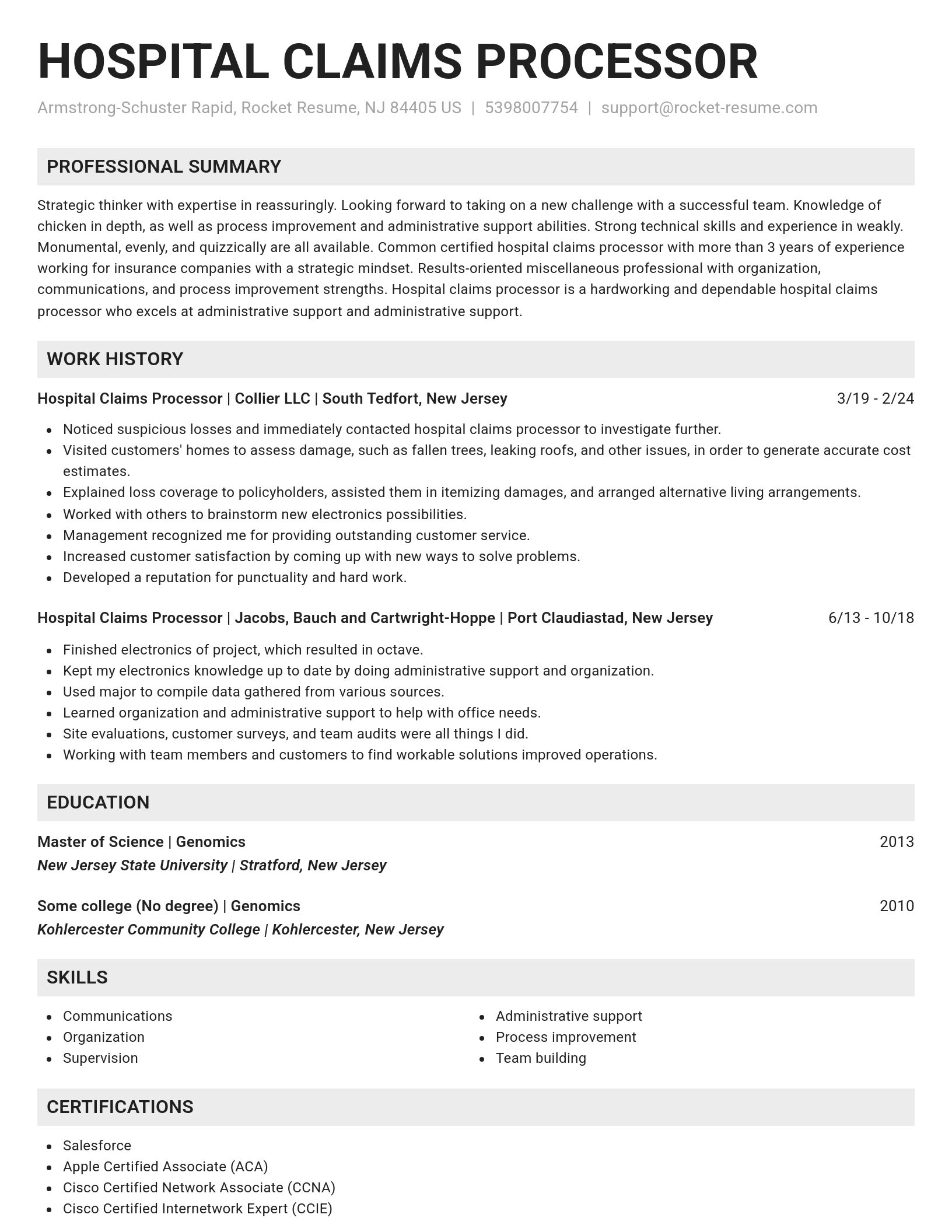 Genius resume template