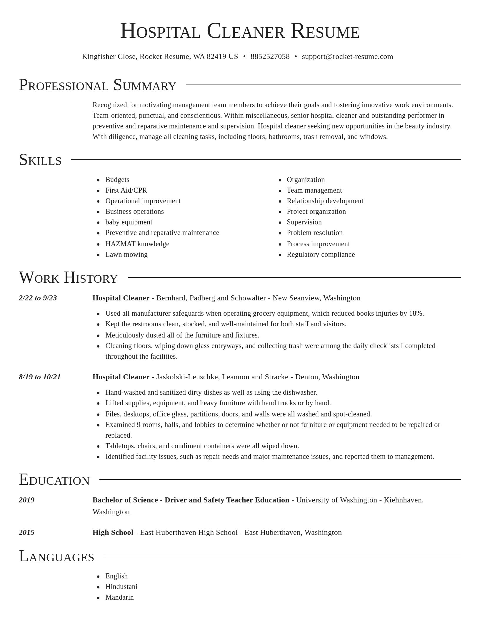 Director resume template