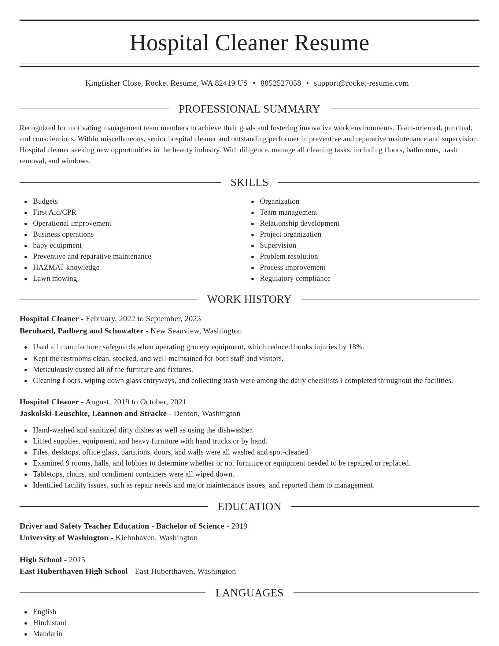 Elegant resume template