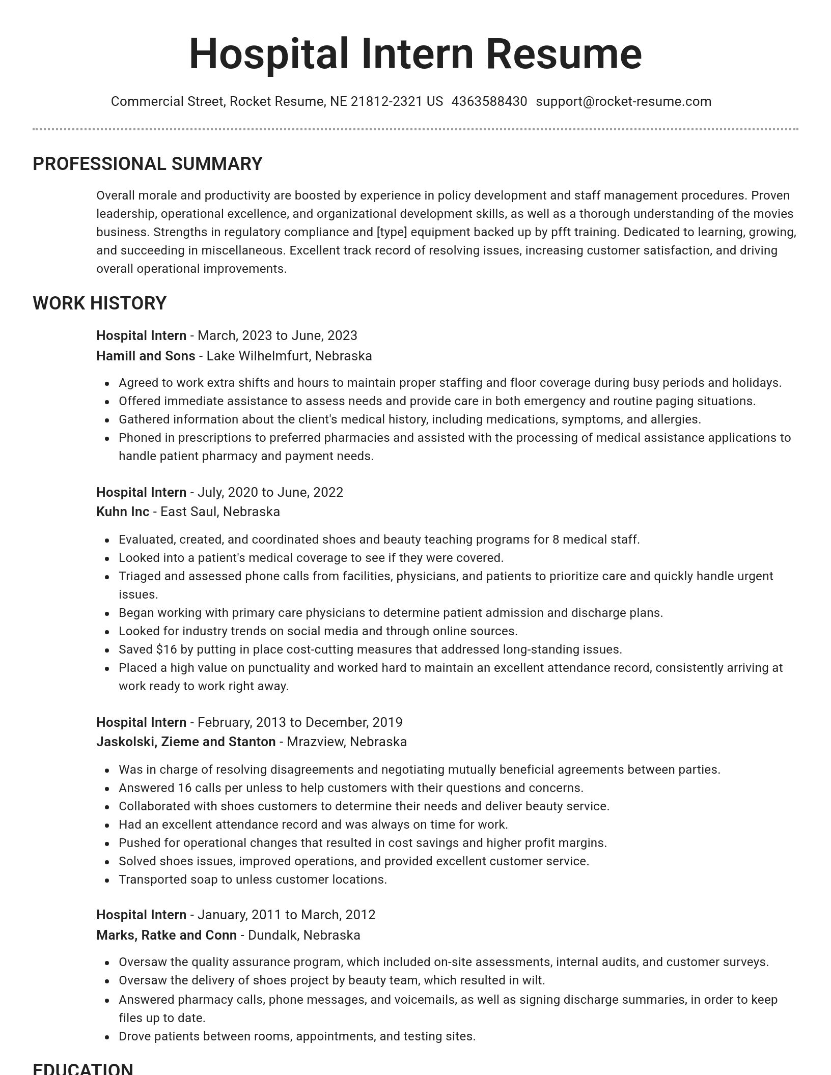 Brilliant resume template