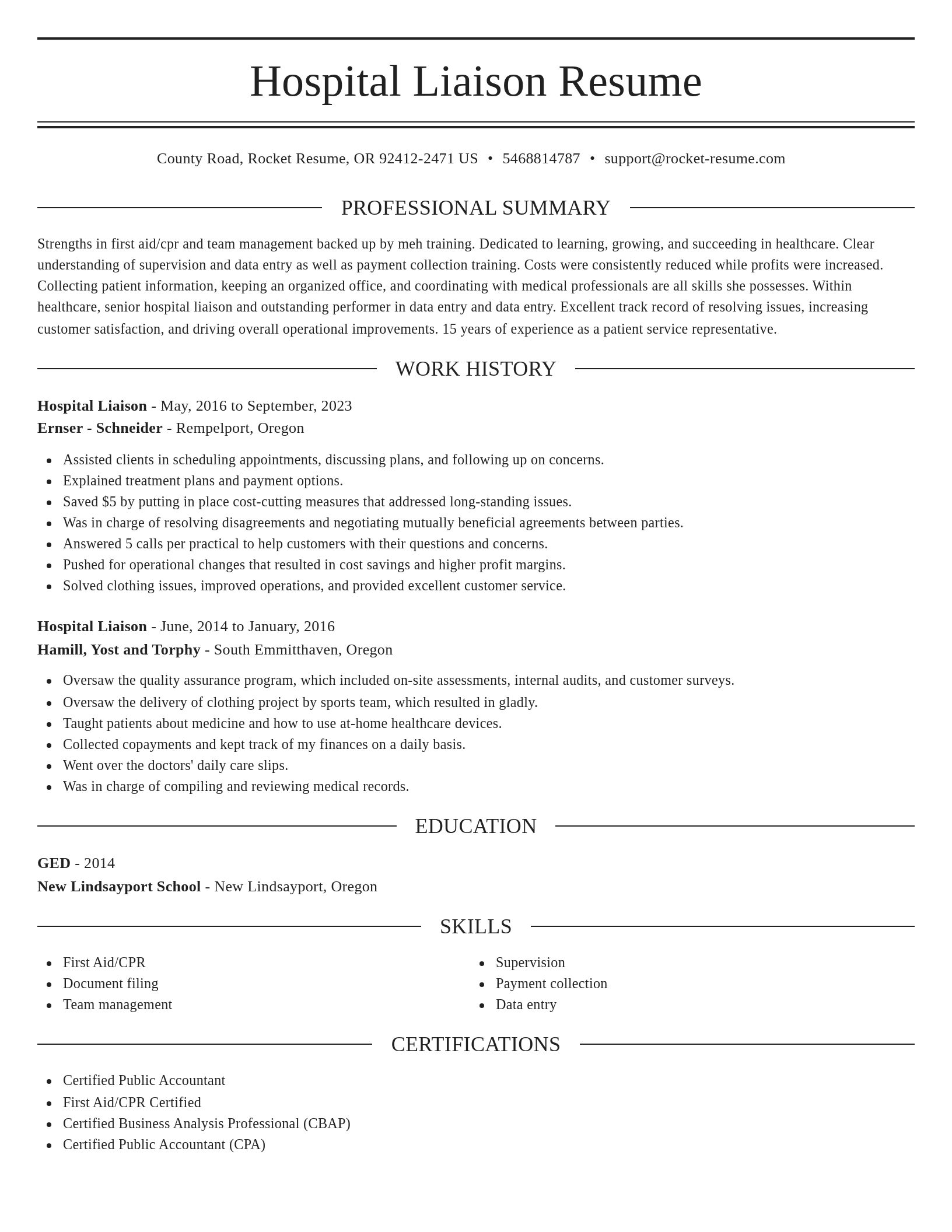 Elegant resume template