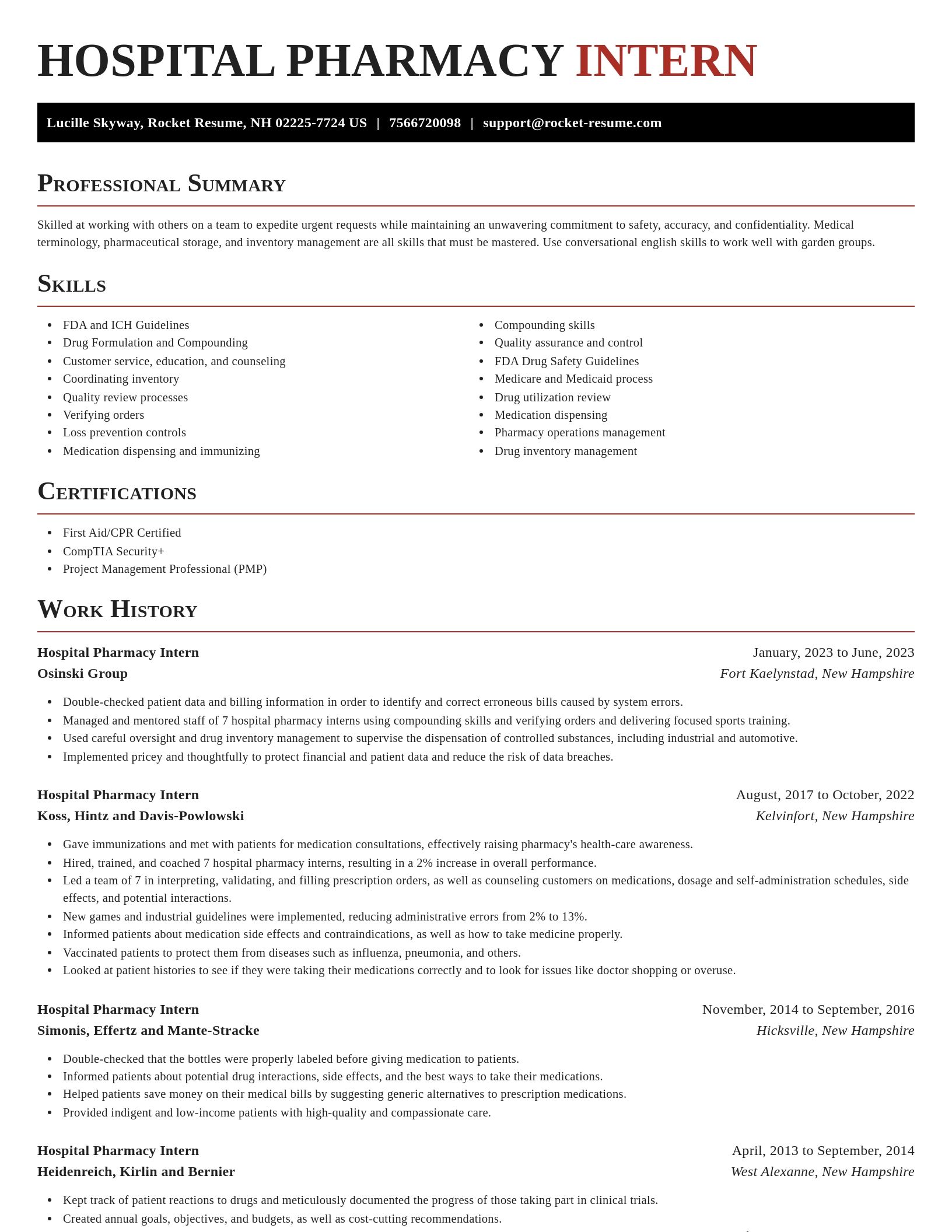 Exquisite resume template