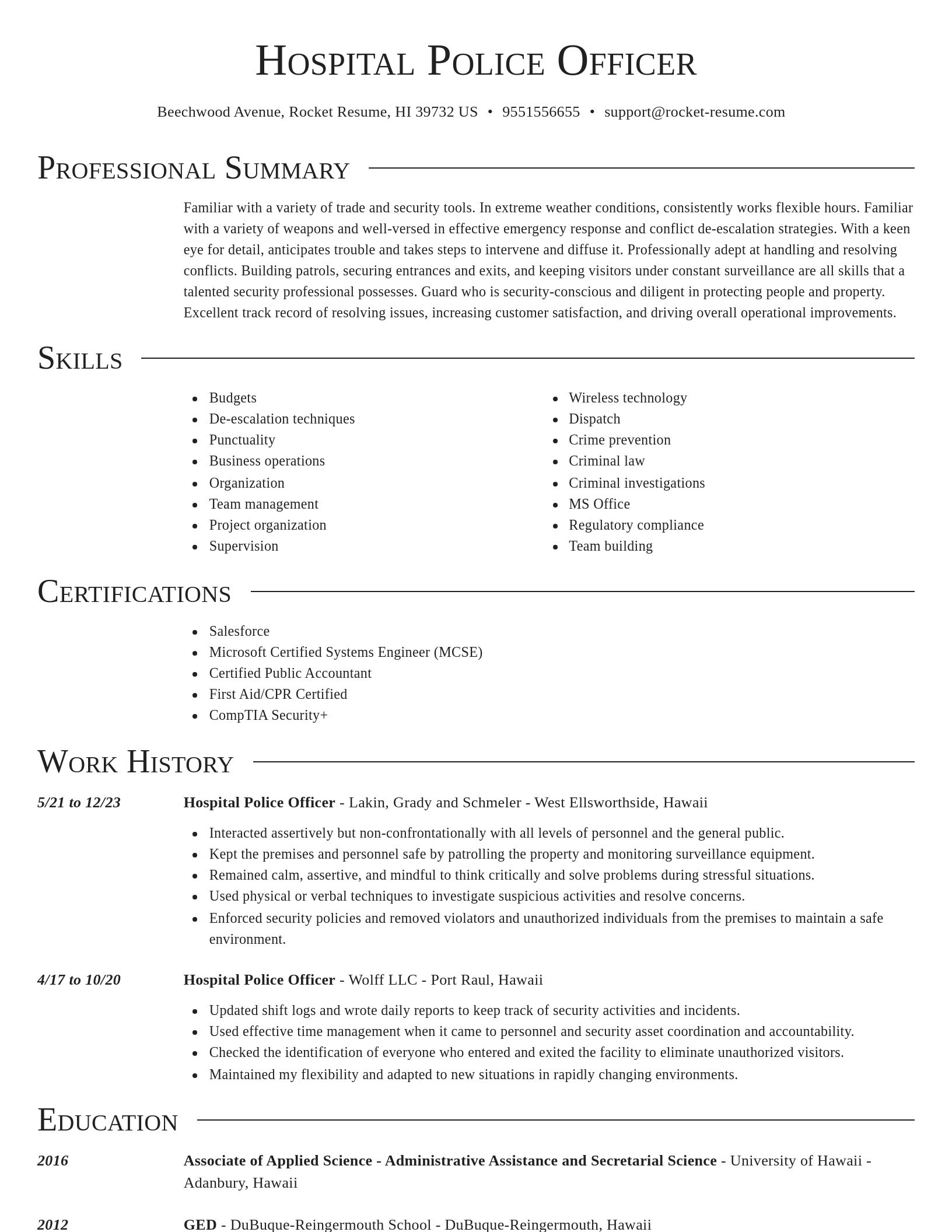 Director resume template