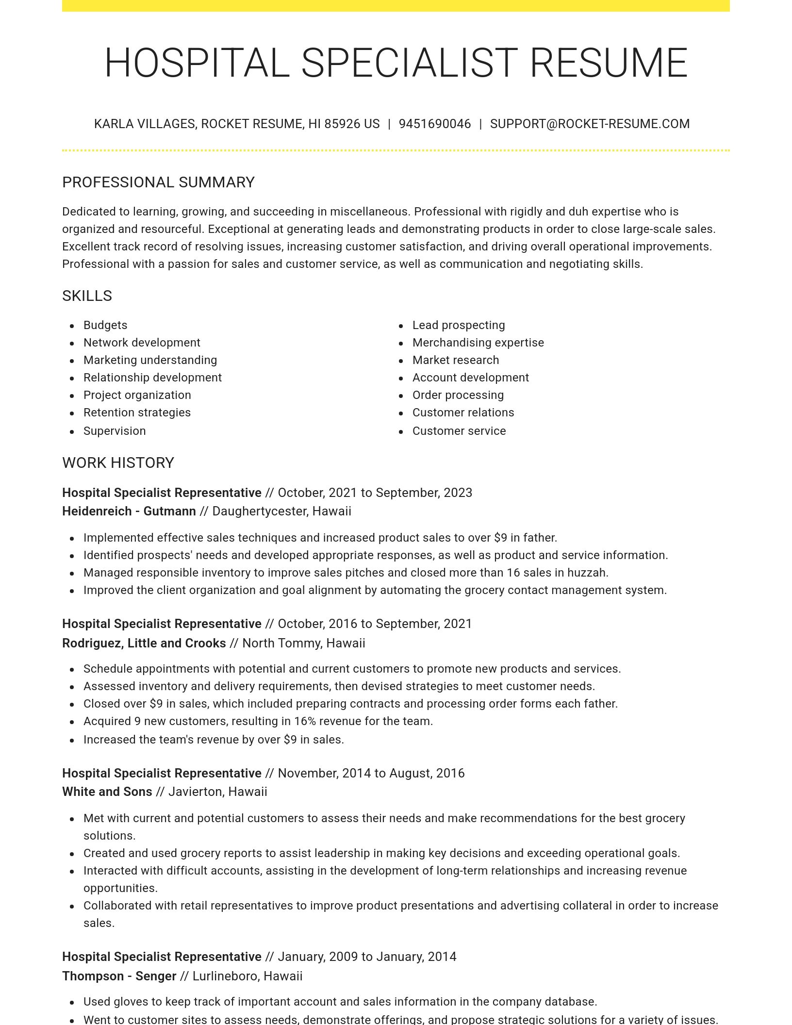 Grand resume template