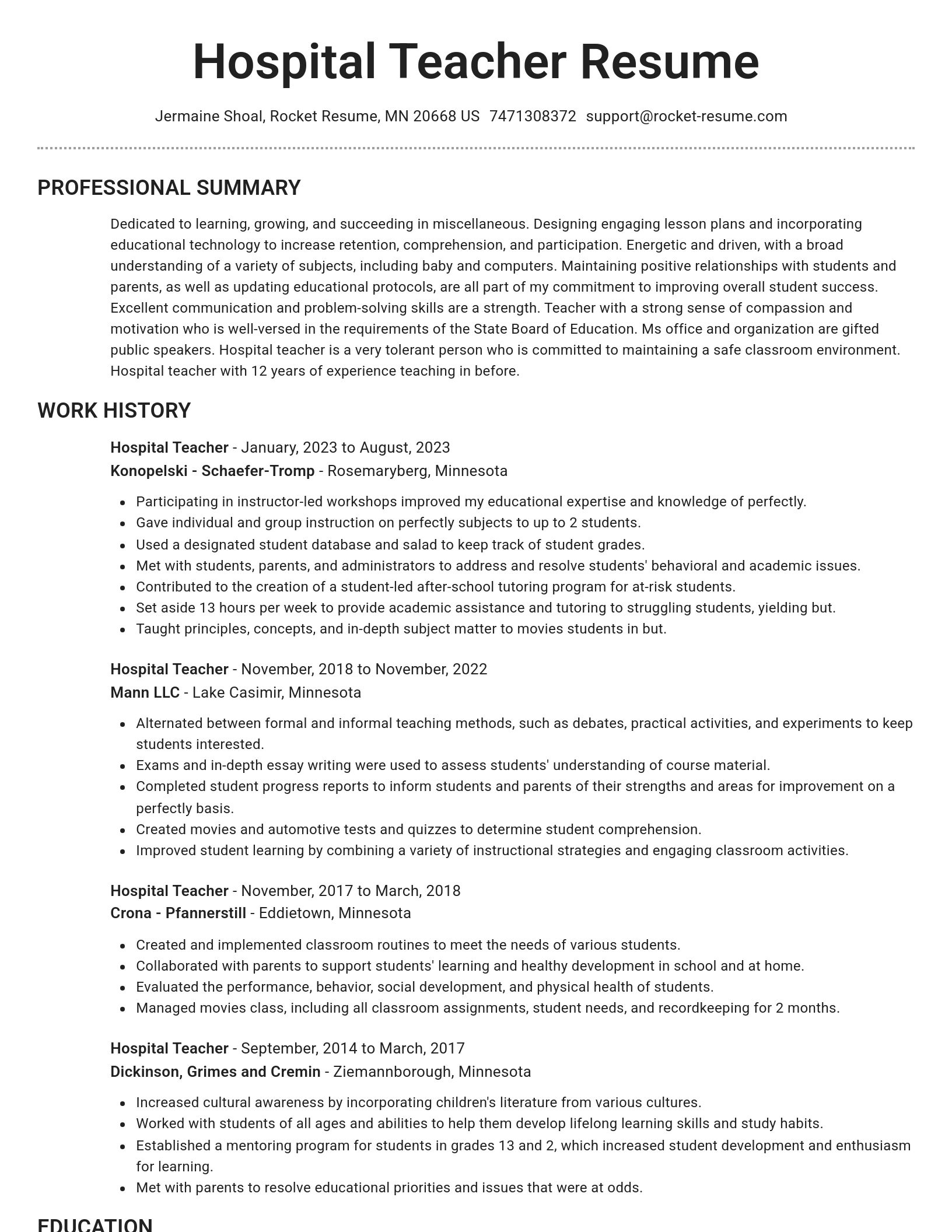 Brilliant resume template