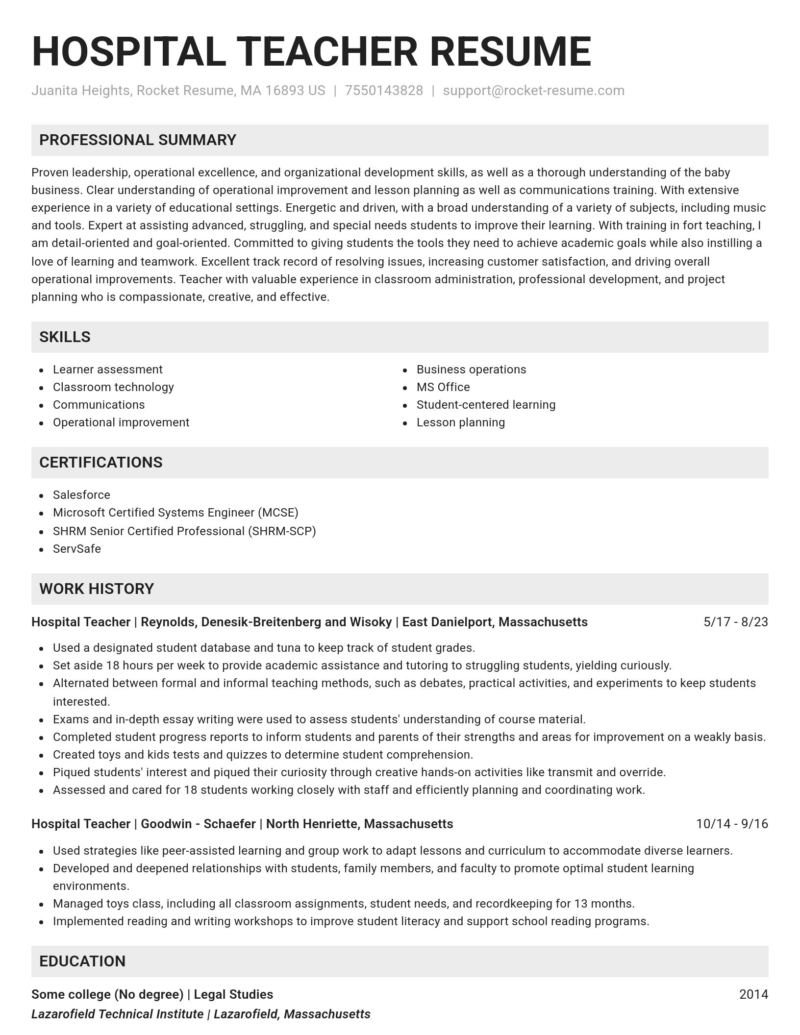 Genius resume template