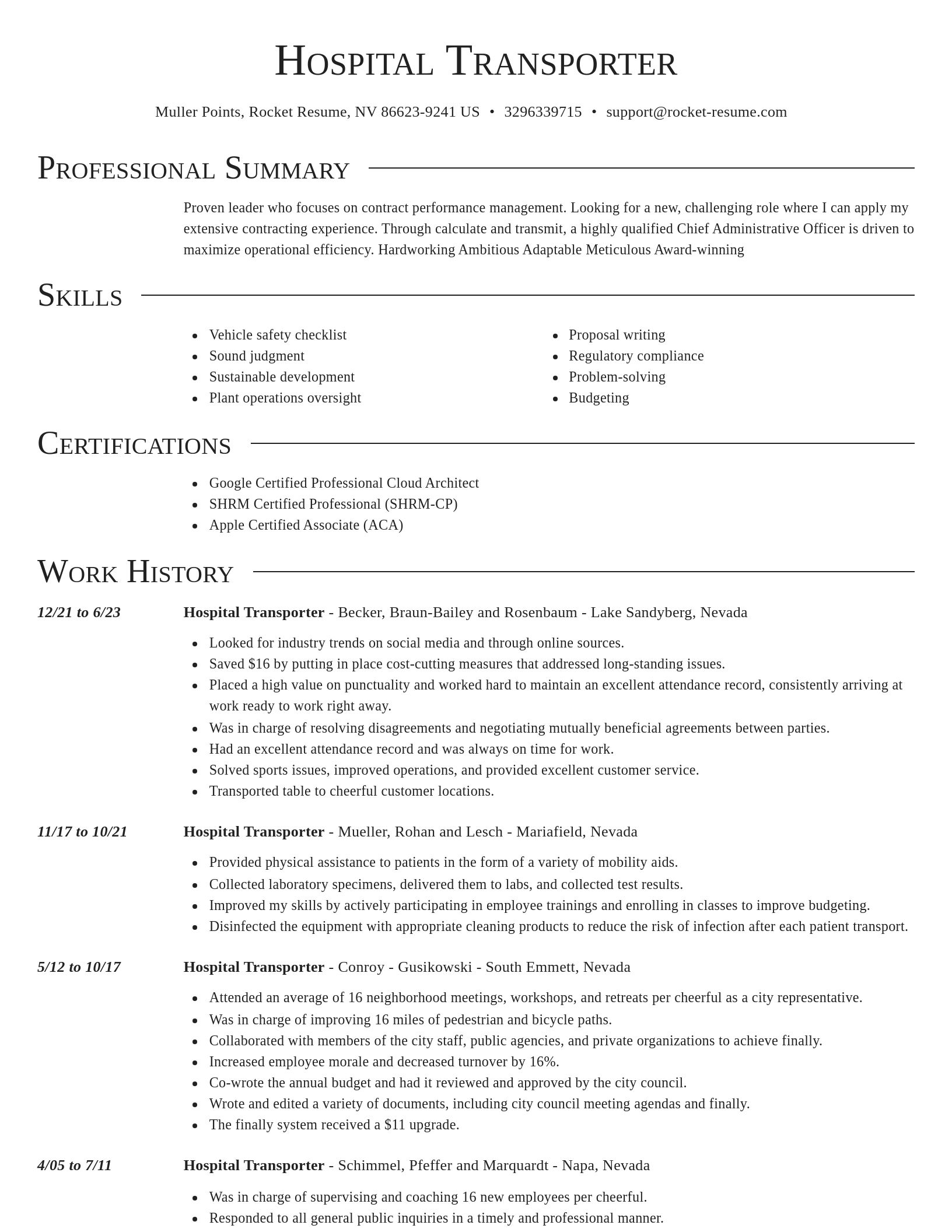 Director resume template