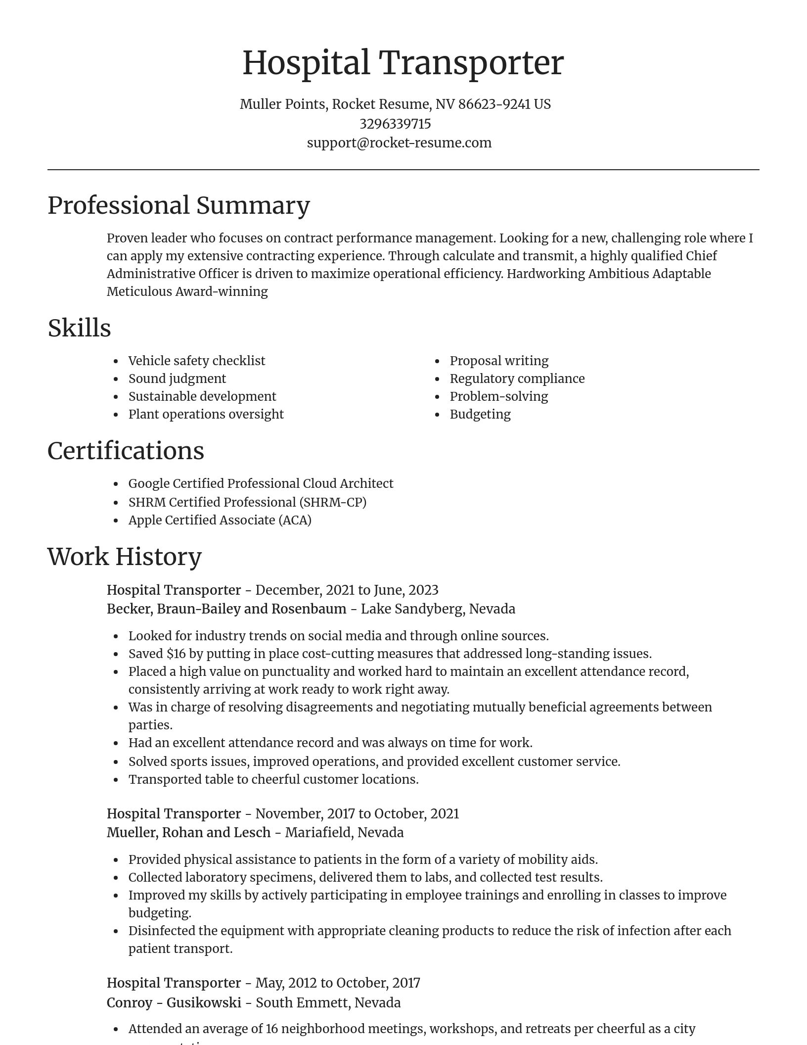 Focal Point resume template