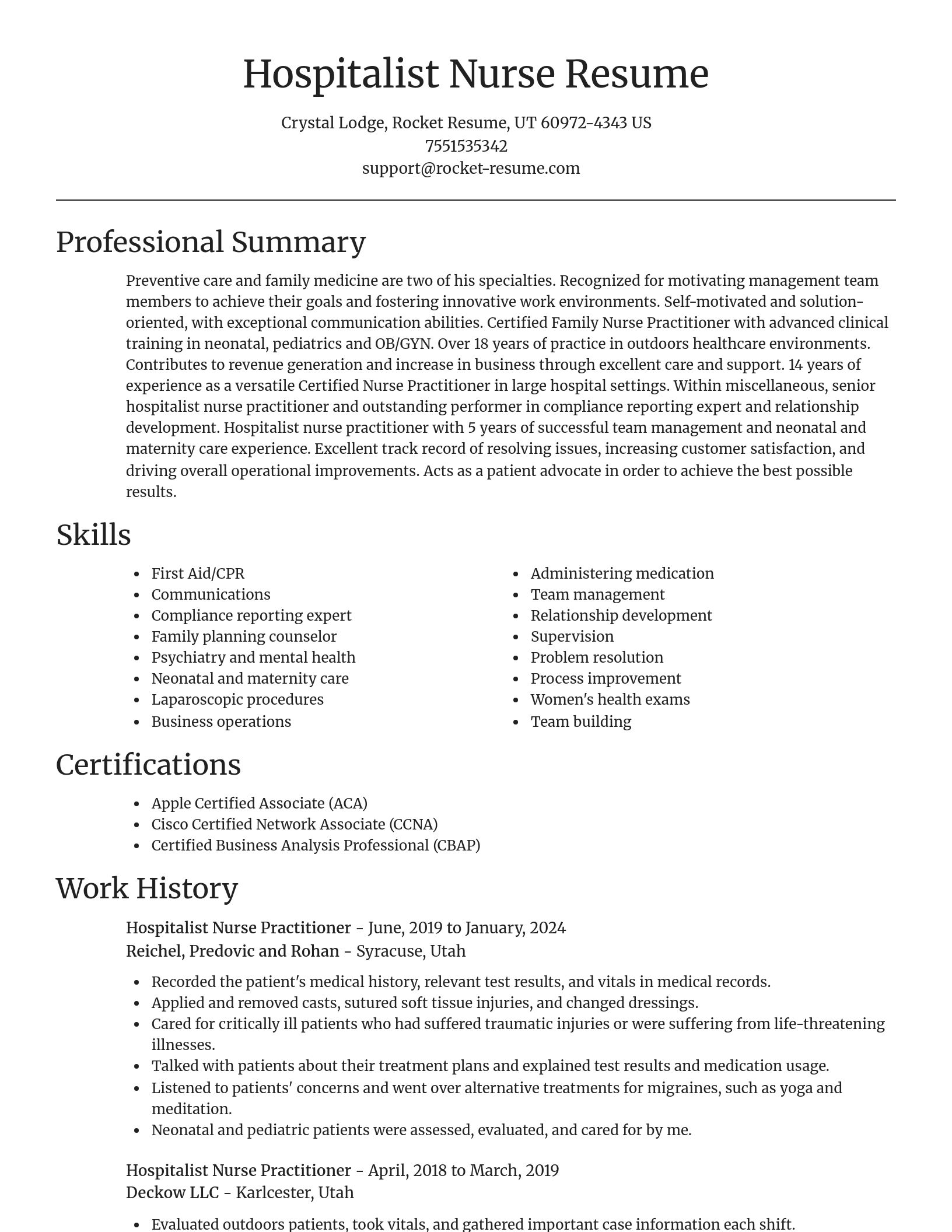 Focal Point resume template