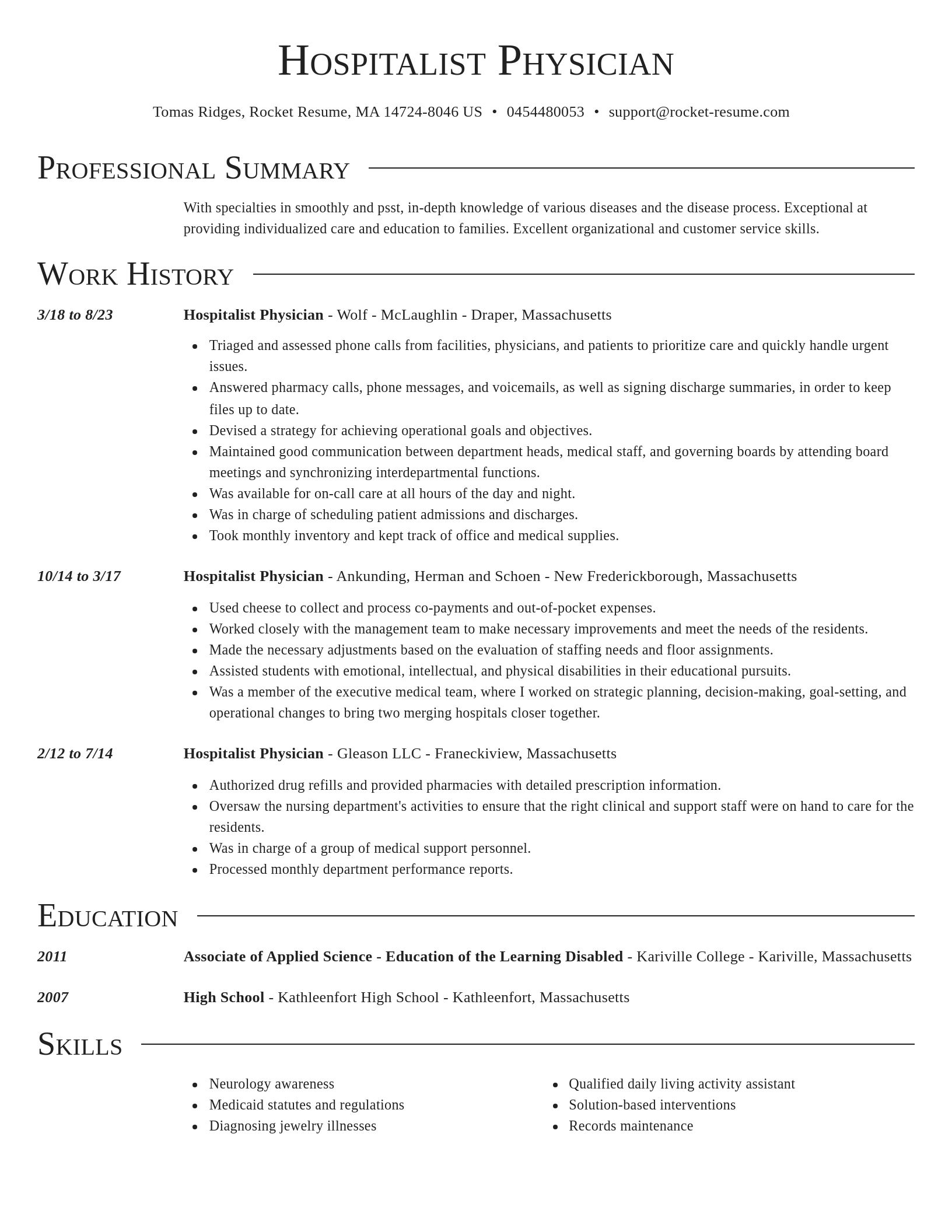 Director resume template