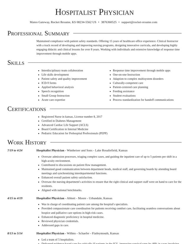 Director resume template