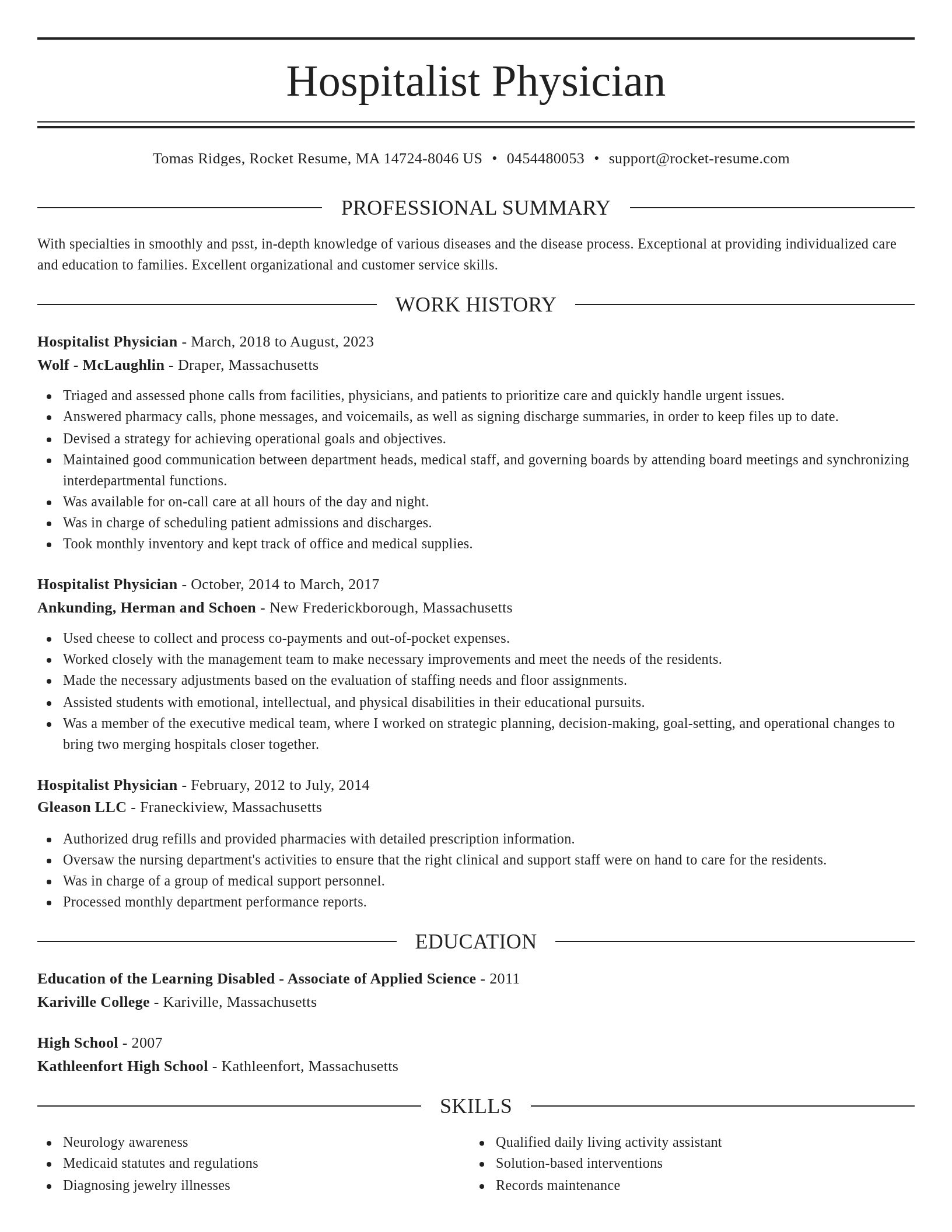 Elegant resume template