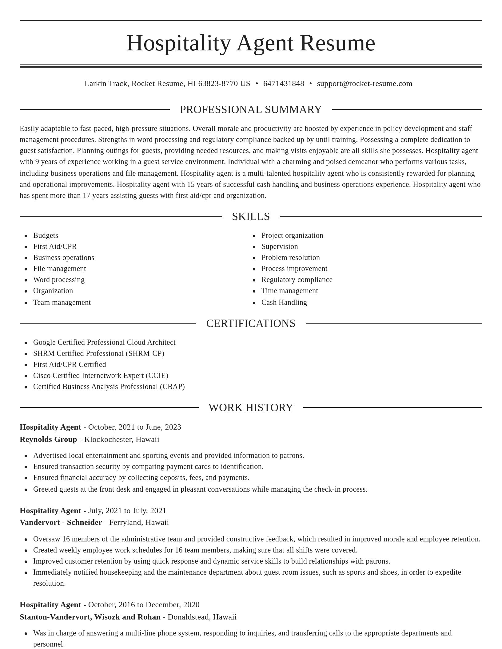 Elegant resume template