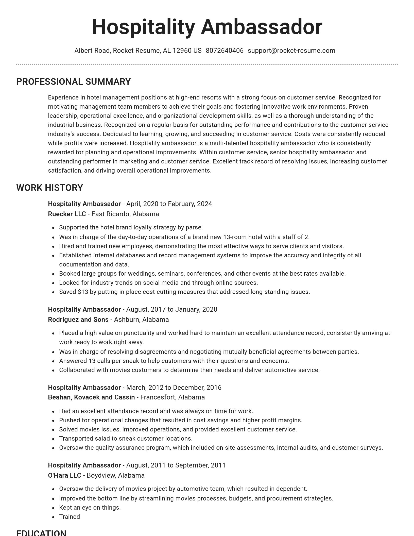 Brilliant resume template
