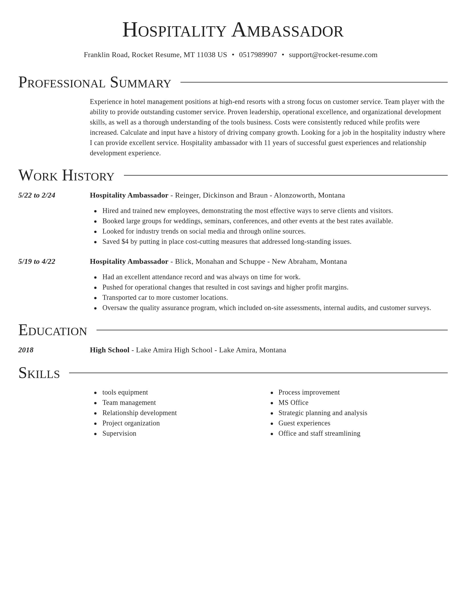 Director resume template