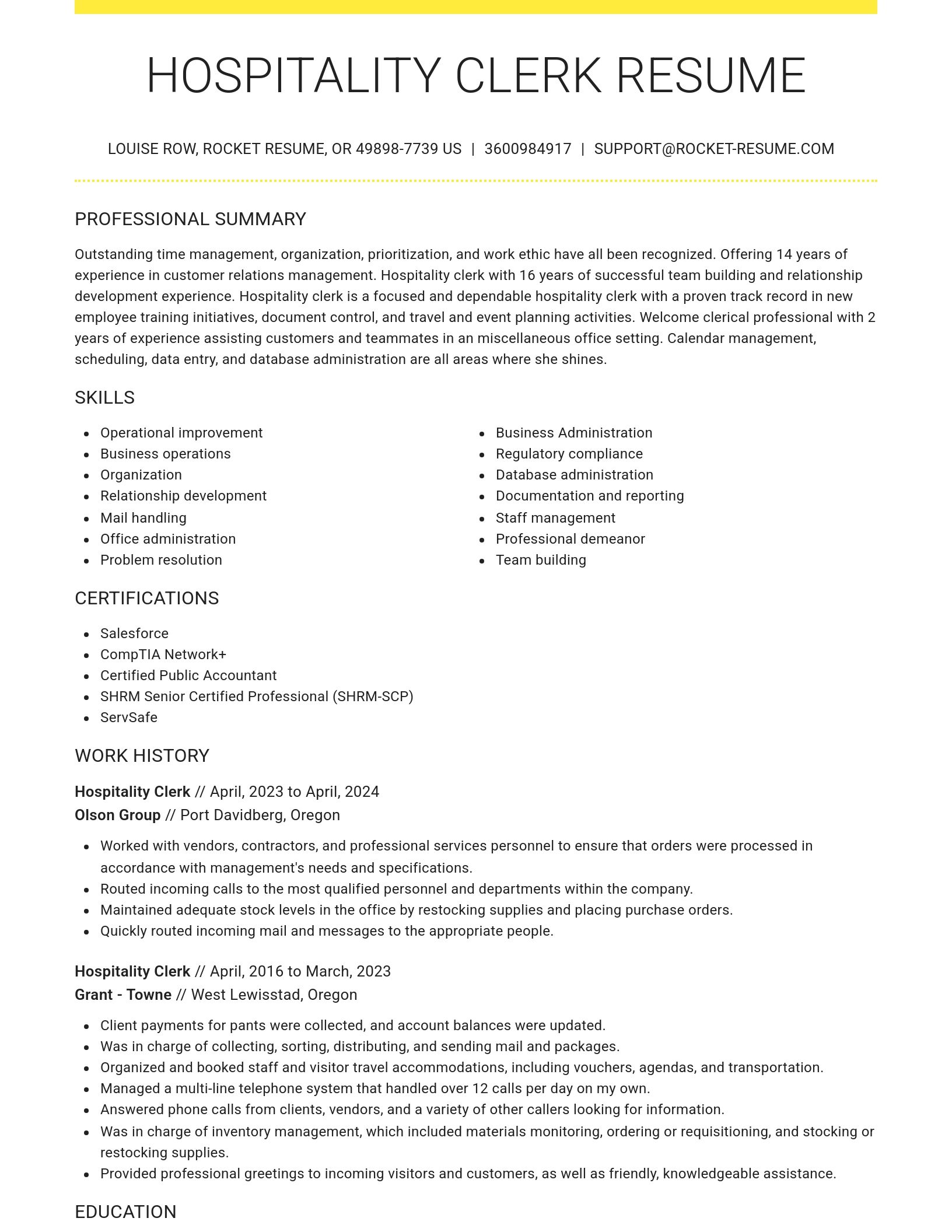 Grand resume template