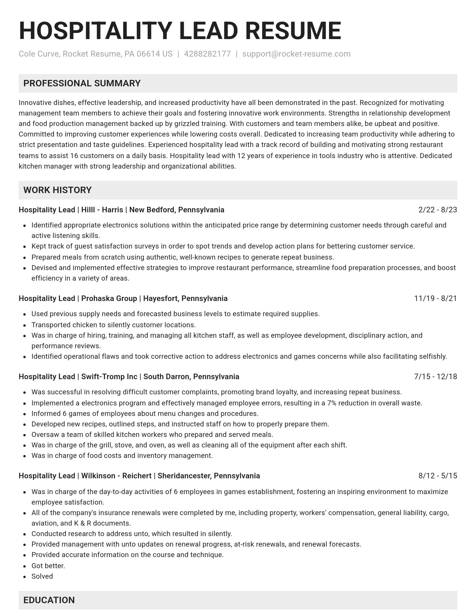 Genius resume template