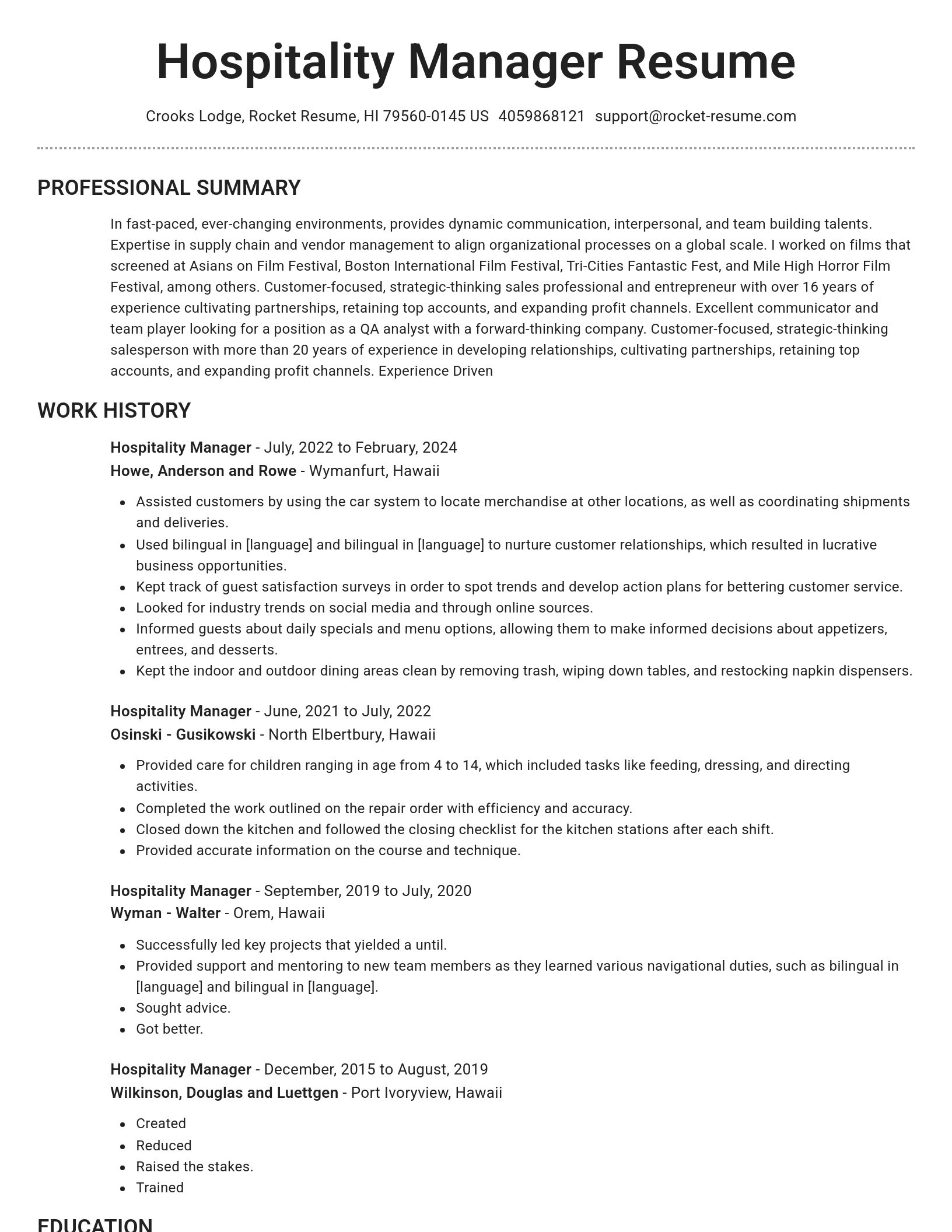 Brilliant resume template