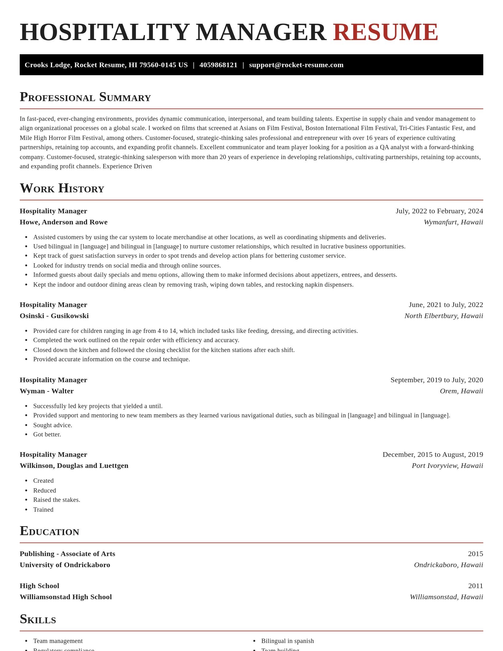 Exquisite resume template