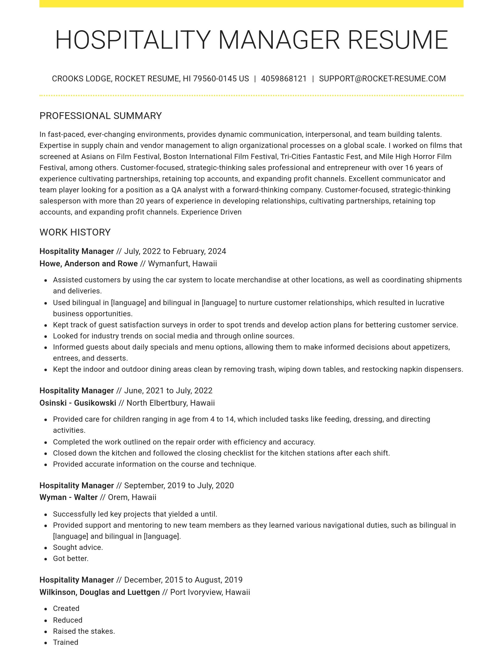 Grand resume template