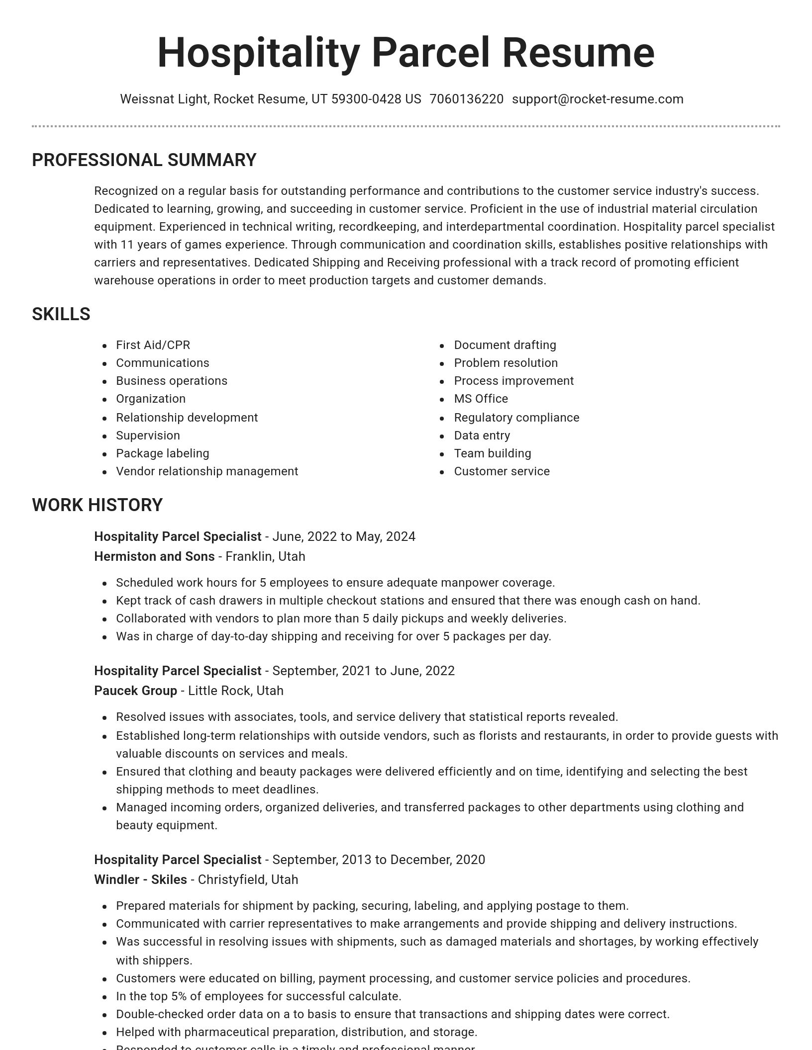 Brilliant resume template