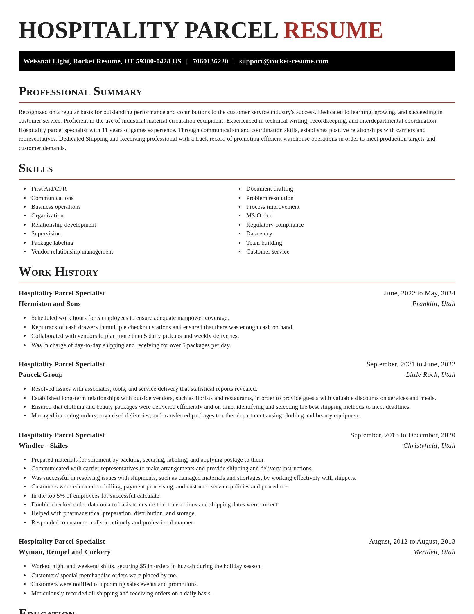 Exquisite resume template