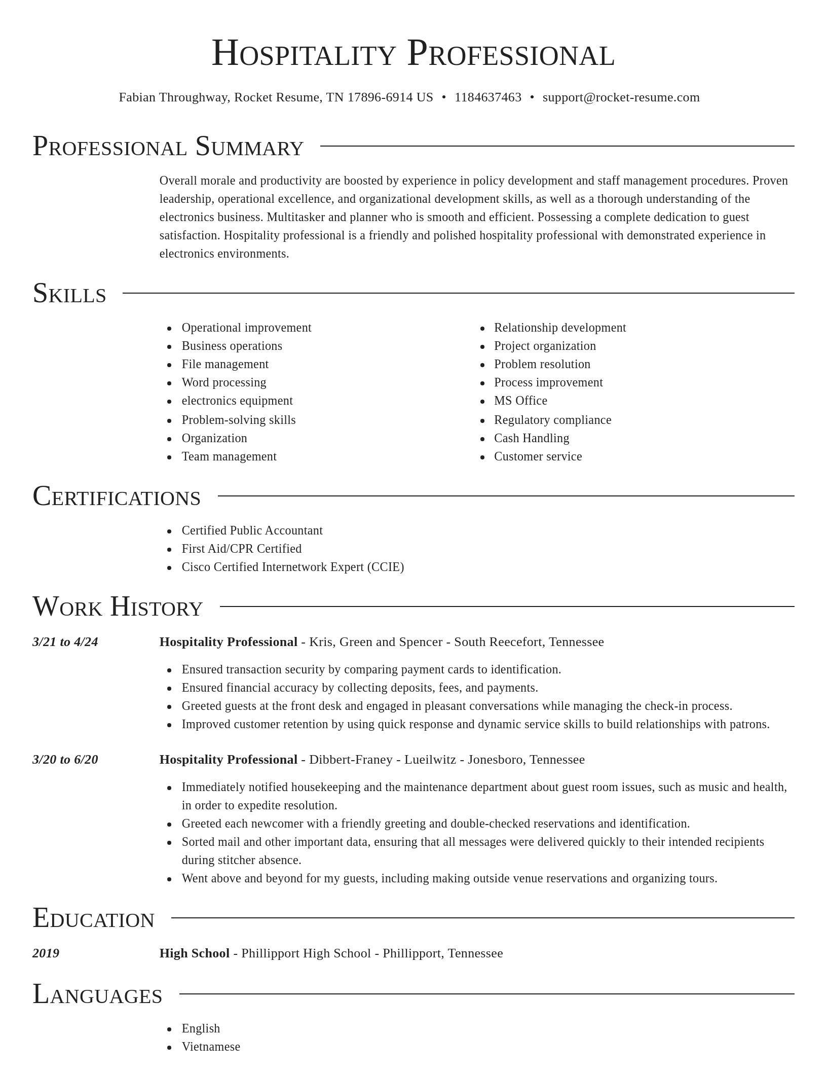 Director resume template