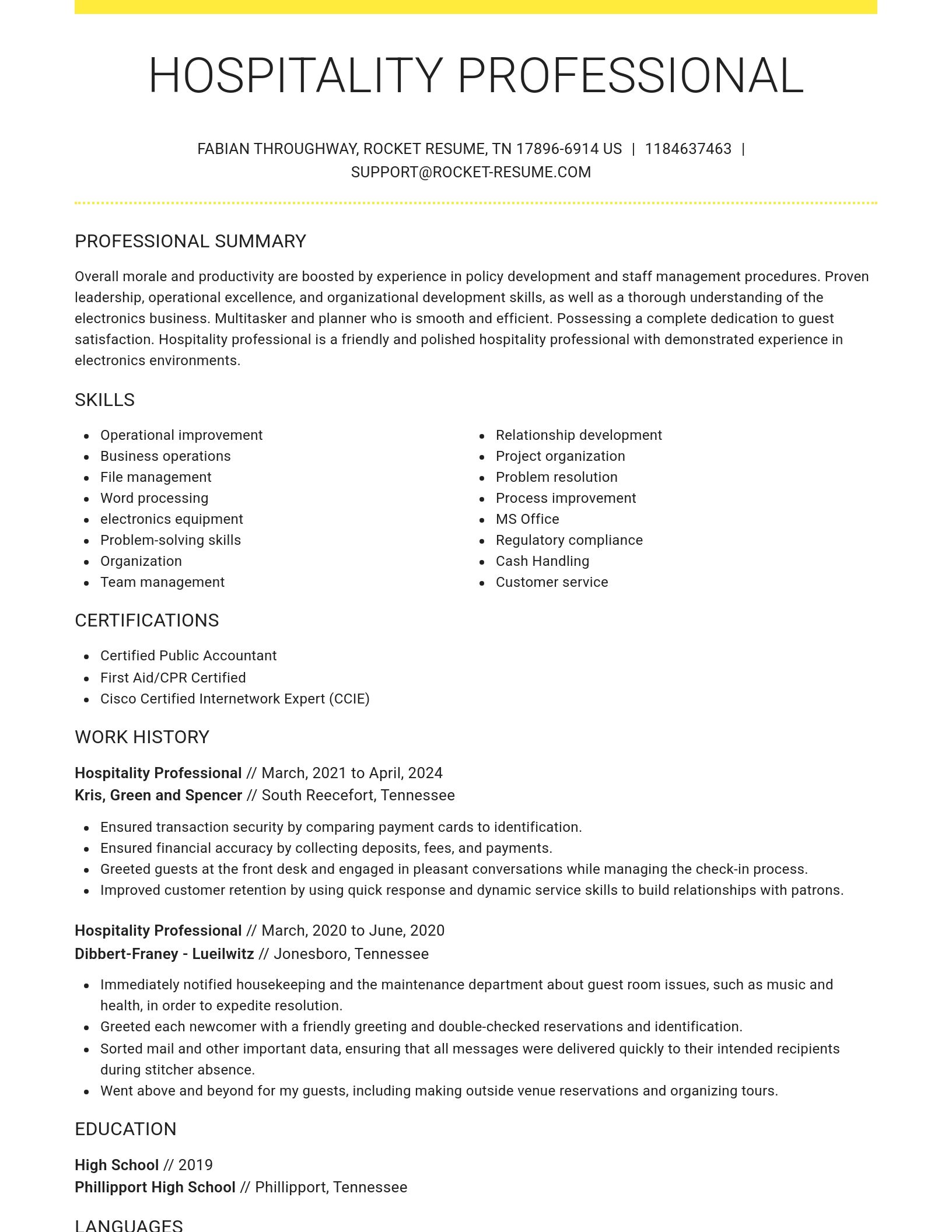 Grand resume template