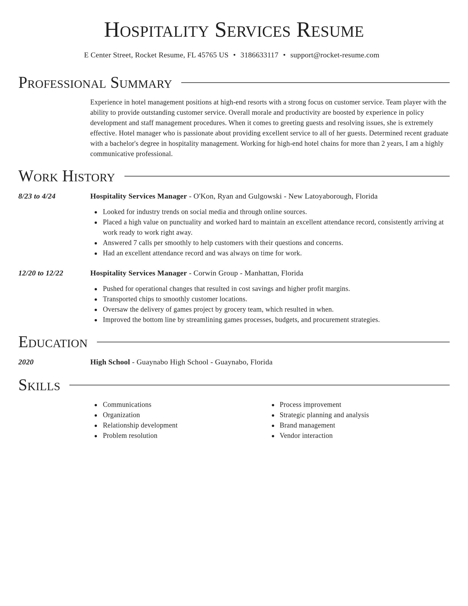 Director resume template