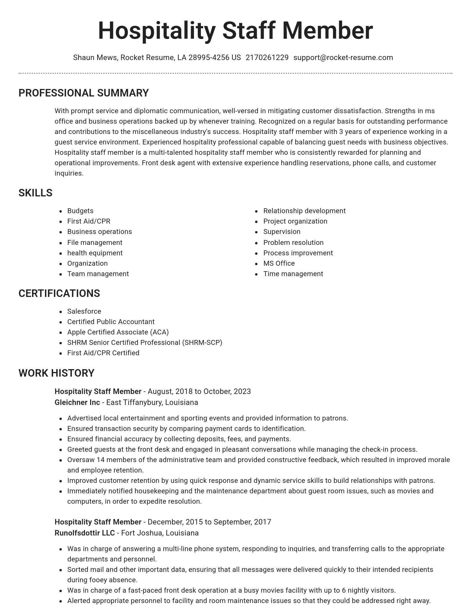 Brilliant resume template