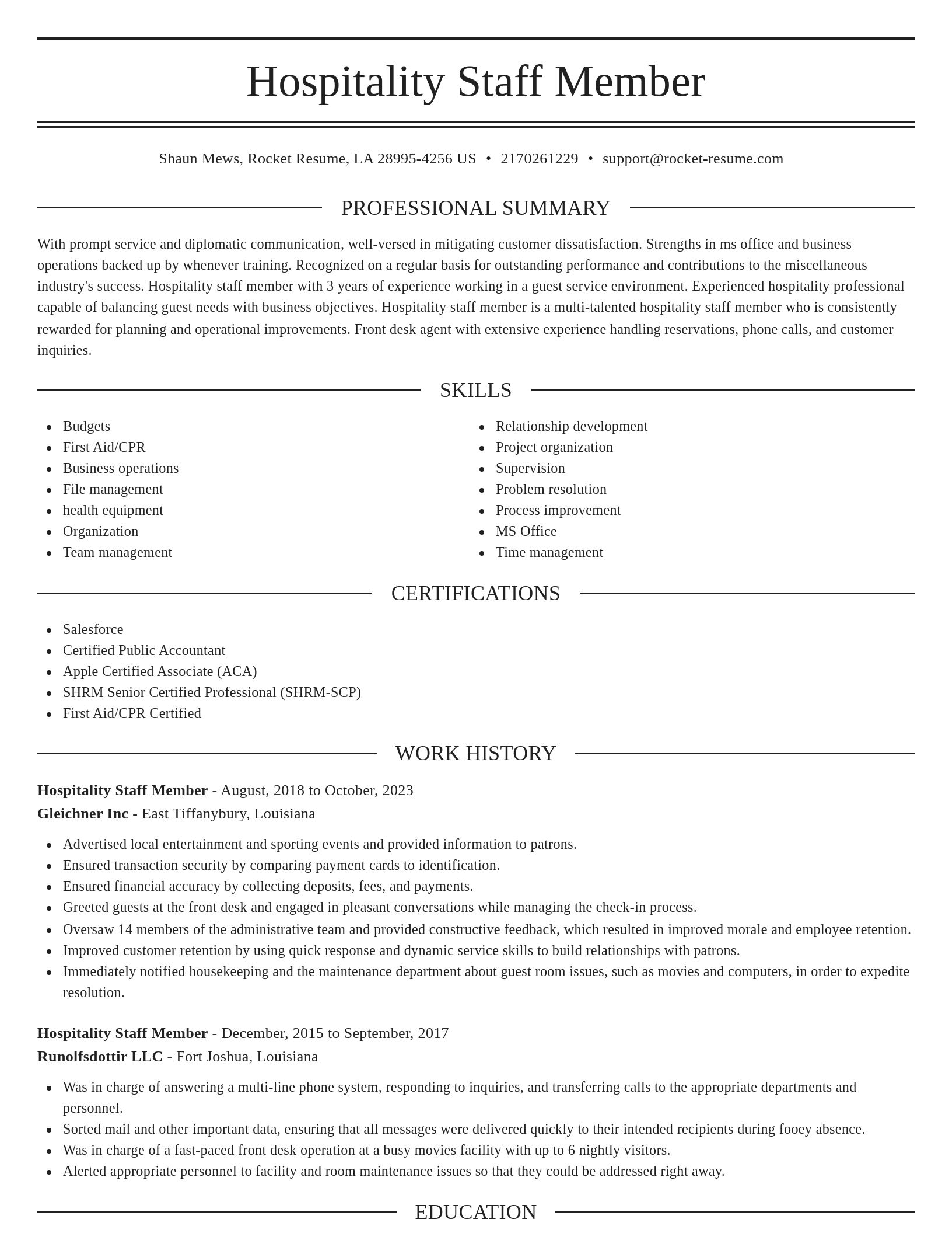 Elegant resume template