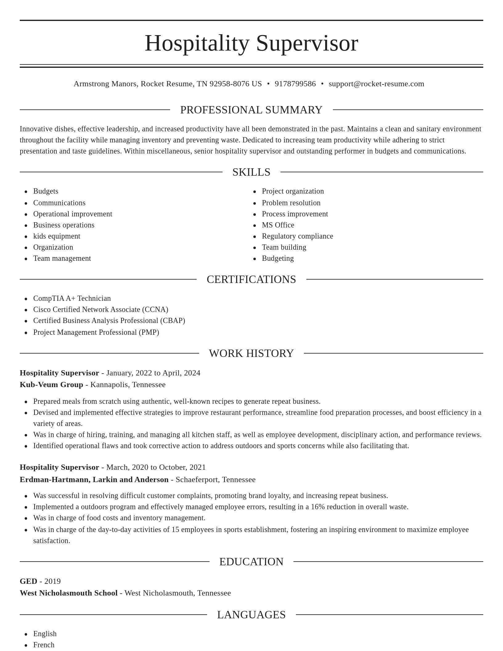 Elegant resume template